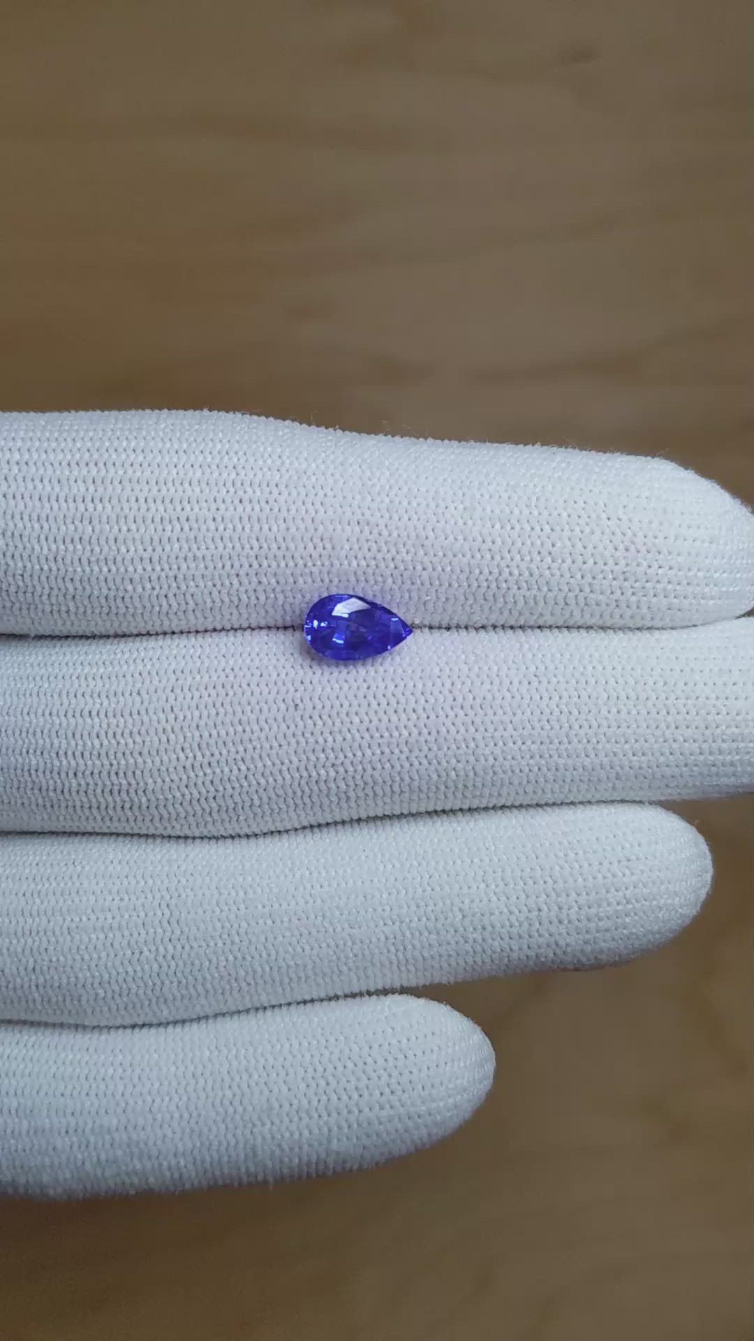 1.66 Ct. Blue Sapphire from Ceylon (Sri Lanka) Size Video