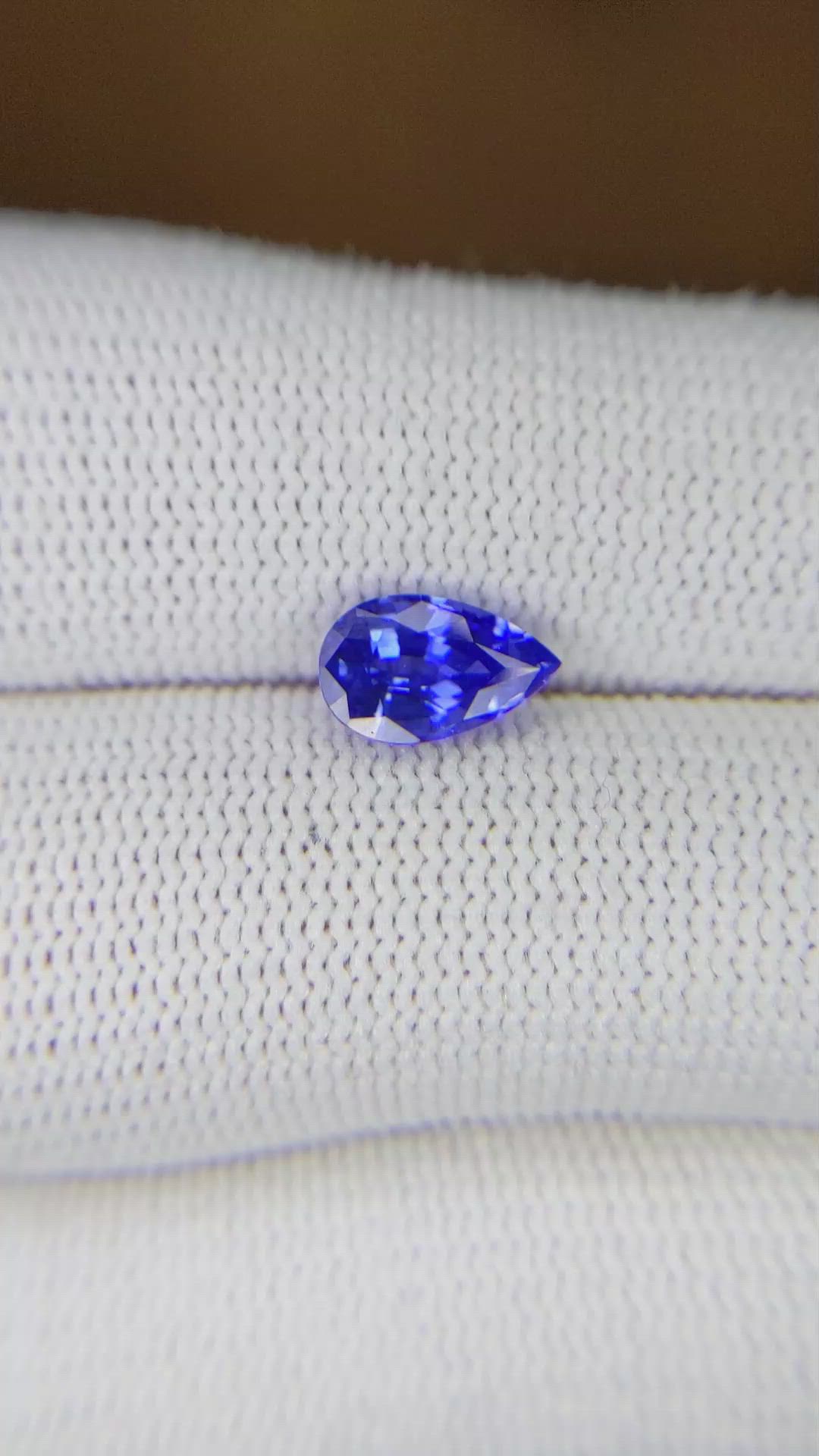 1.66 Ct. Blue Sapphire from Ceylon (Sri Lanka) Size Video