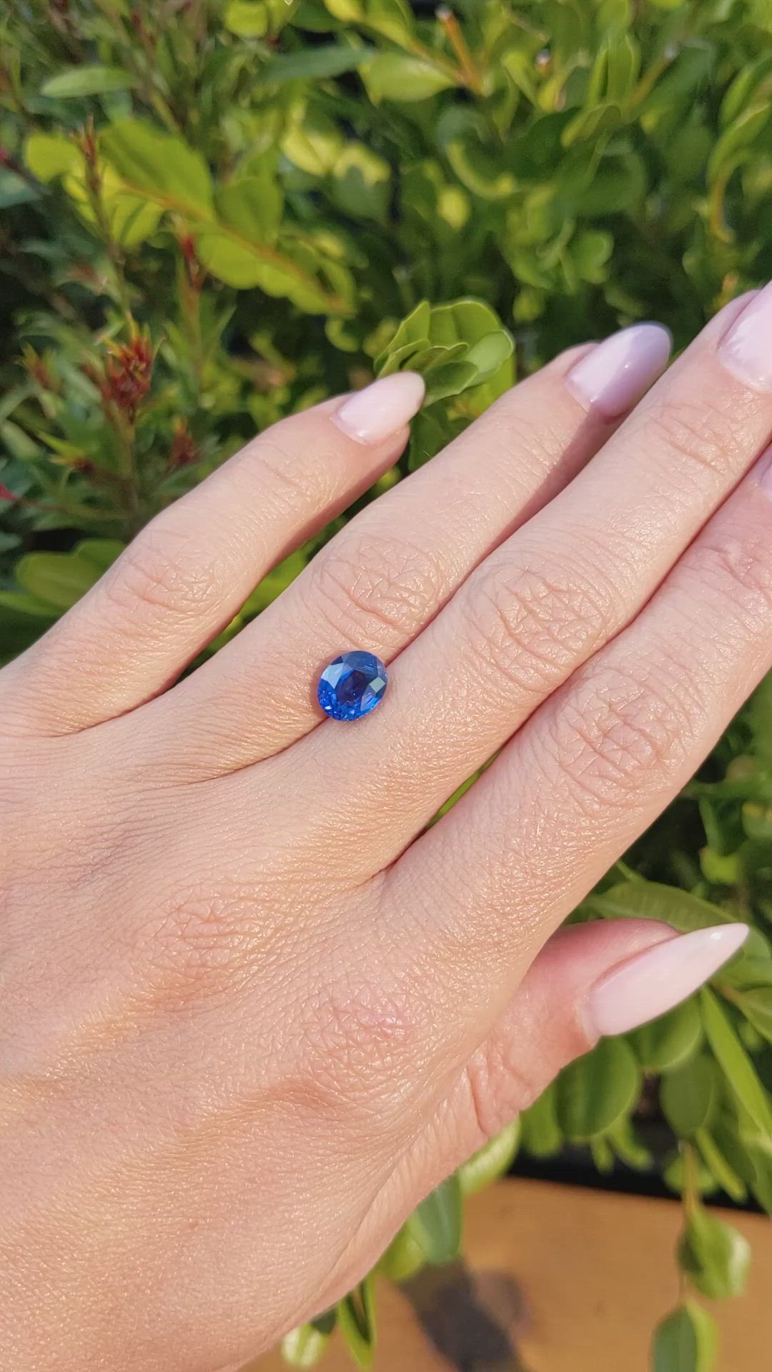 1.99 Ct. Blue Sapphire from Ceylon (Sri Lanka) Size Video