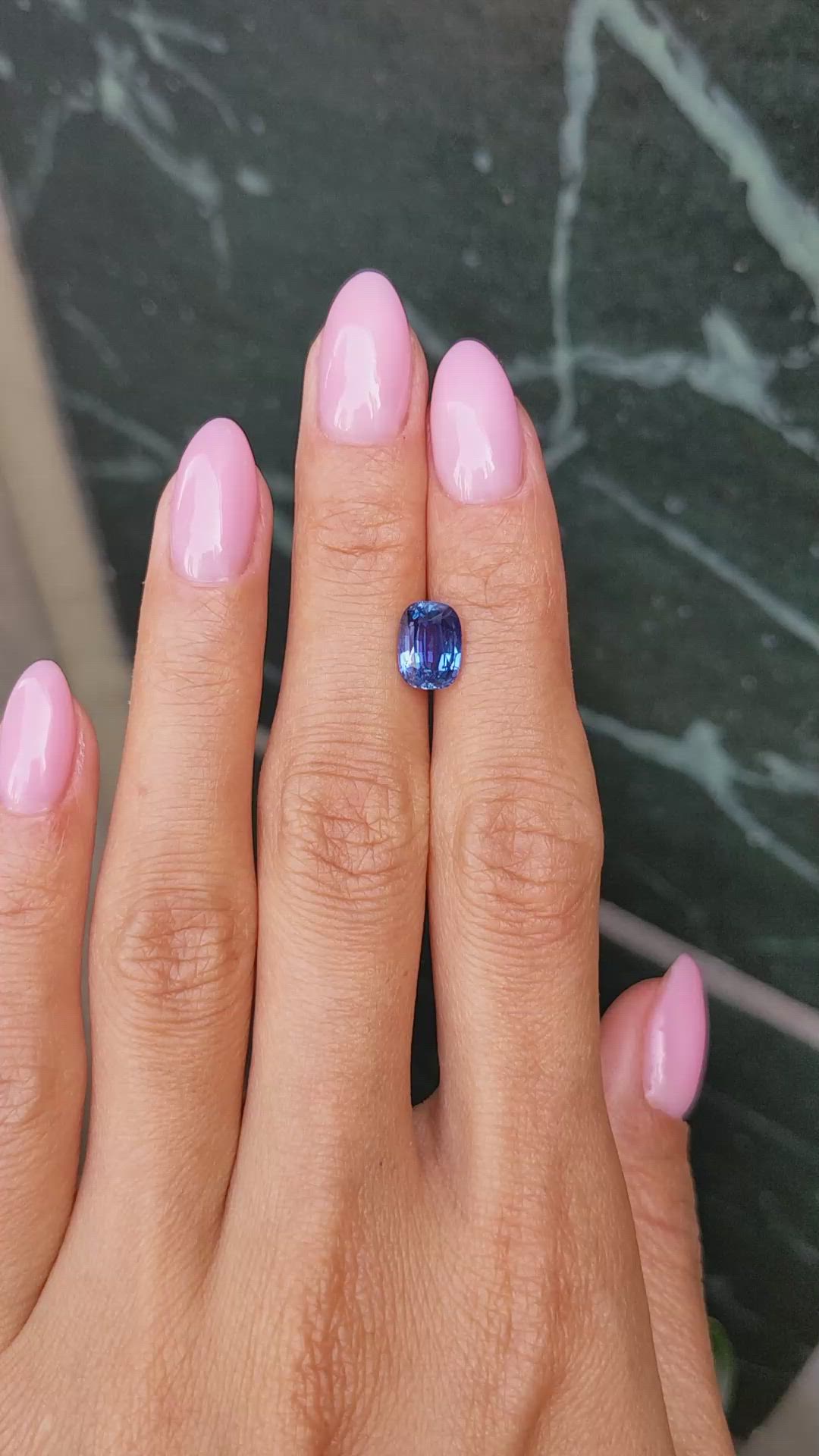 2.64 Ct. Blue Sapphire from Ceylon (Sri Lanka) Size Video