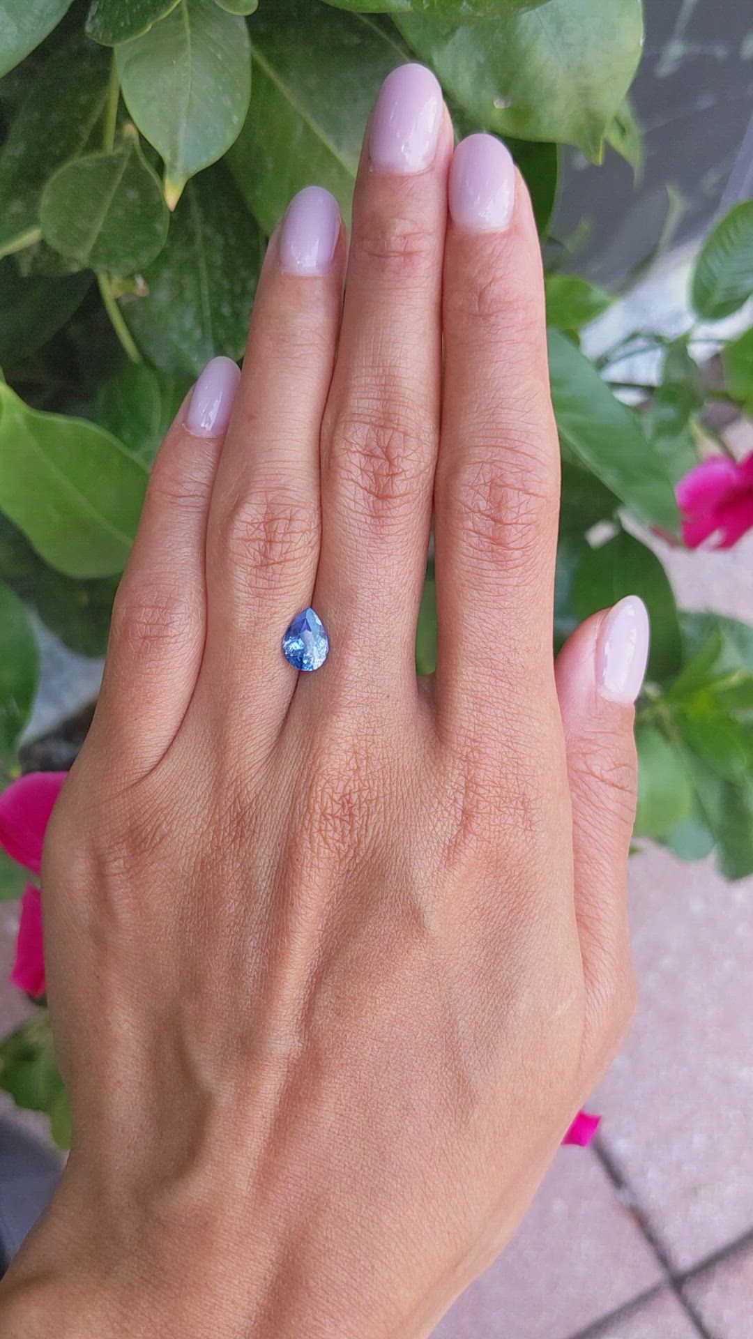 1.67 Ct. Blue Sapphire from Ceylon (Sri Lanka) Size Video
