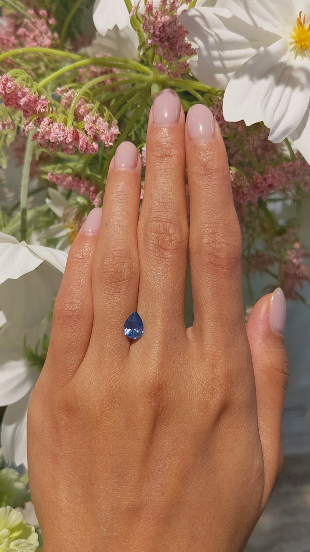 1.67 Ct. Blue Sapphire from Ceylon (Sri Lanka) Size Video