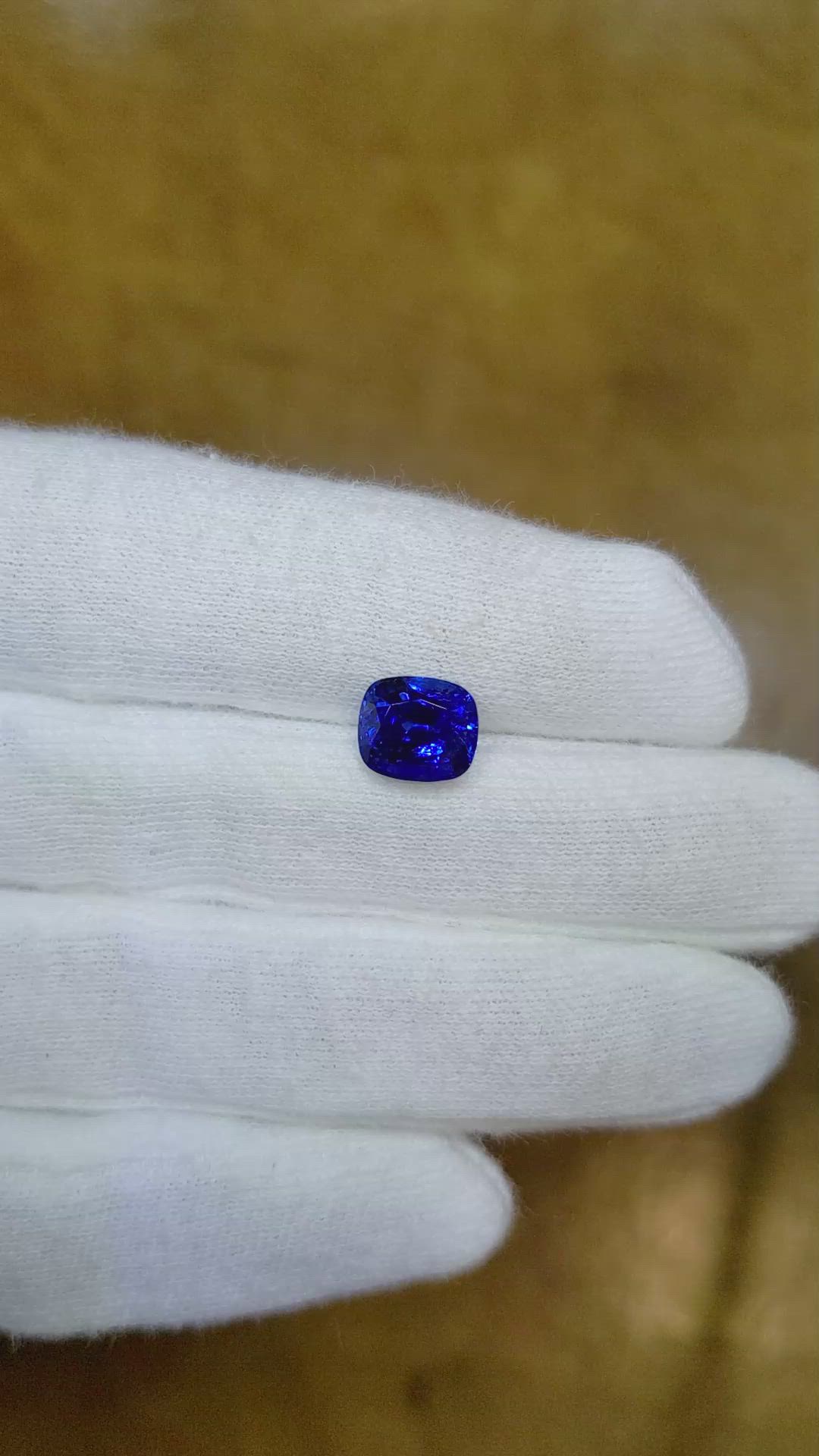 2.96 Ct. Blue Sapphire from Burma (Myanmar) Size Video
