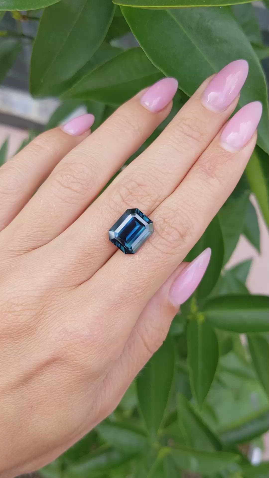 8.60 Ct. Greenish Blue Sapphire from Madagascar Size Video