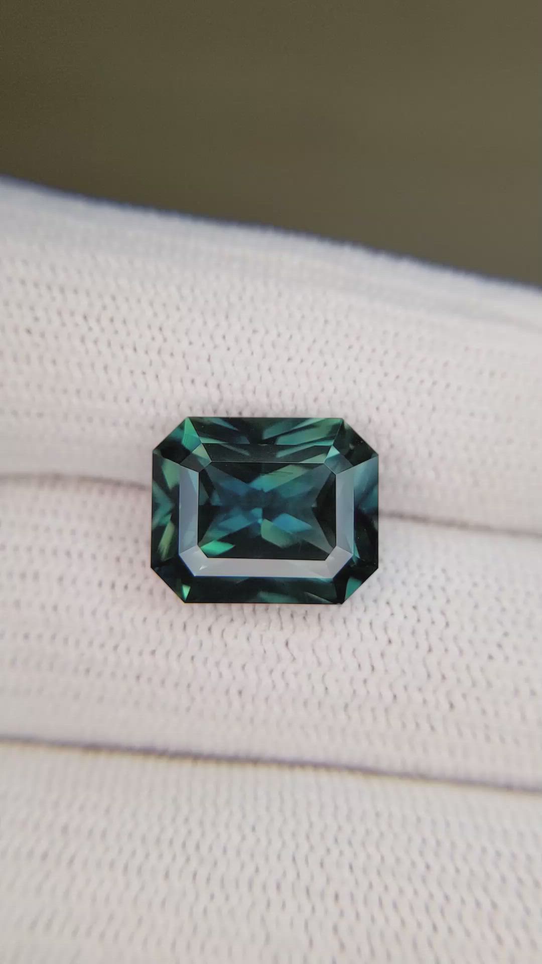 7.43 Ct. Greenish Blue Sapphire from Madagascar Size Video