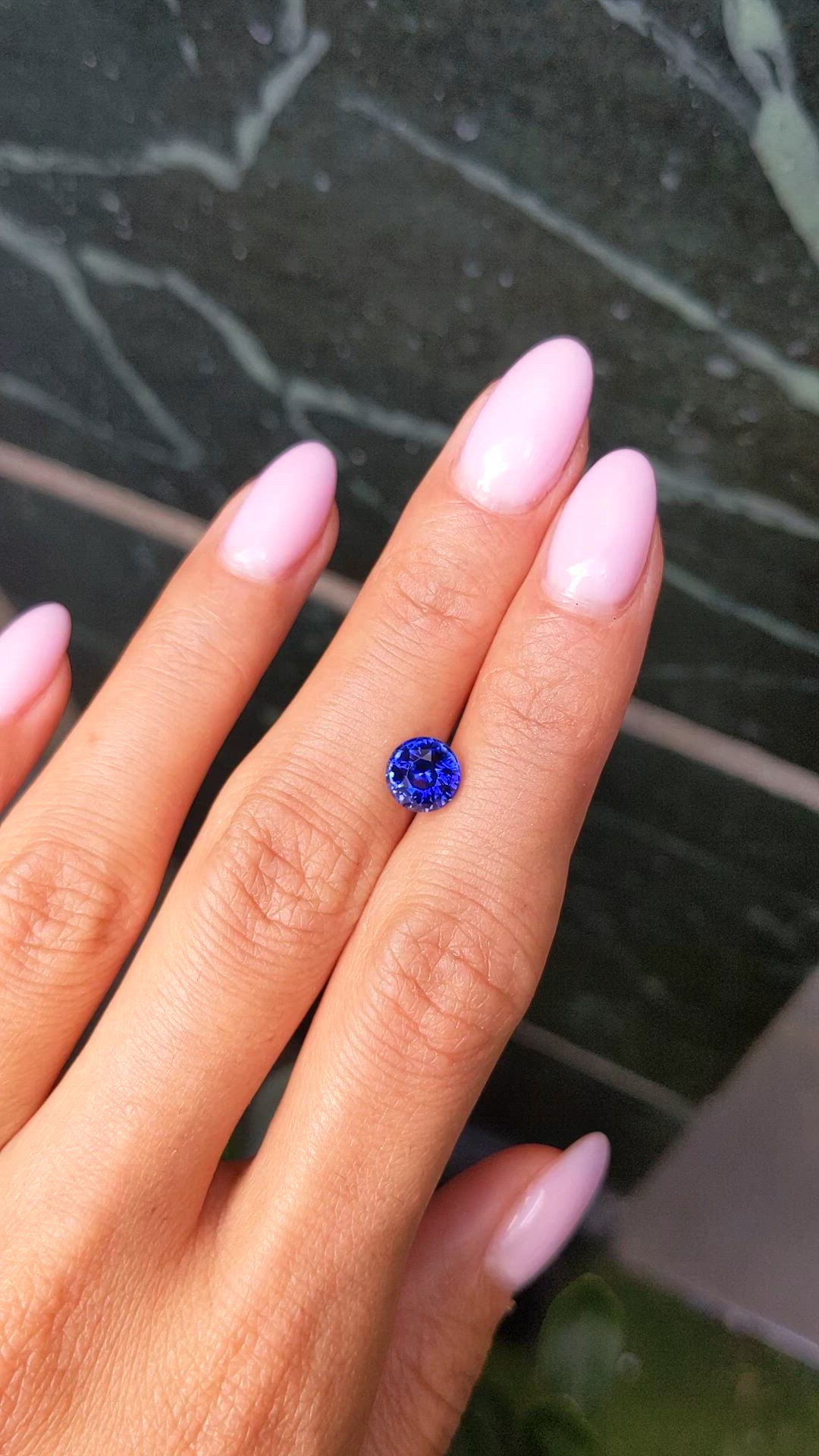 2.11 Ct. Blue Sapphire from Ceylon (Sri Lanka) Size Video