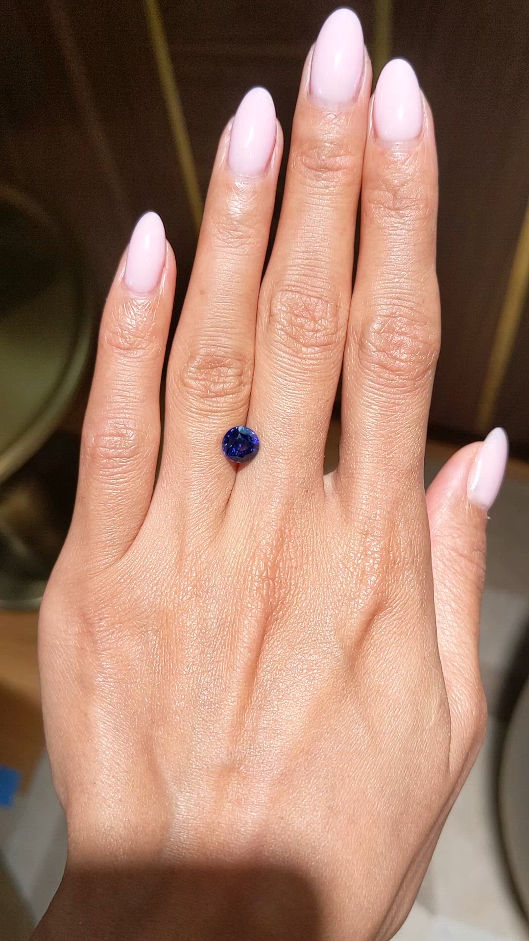 2.11 Ct. Blue Sapphire from Ceylon (Sri Lanka) Size Video