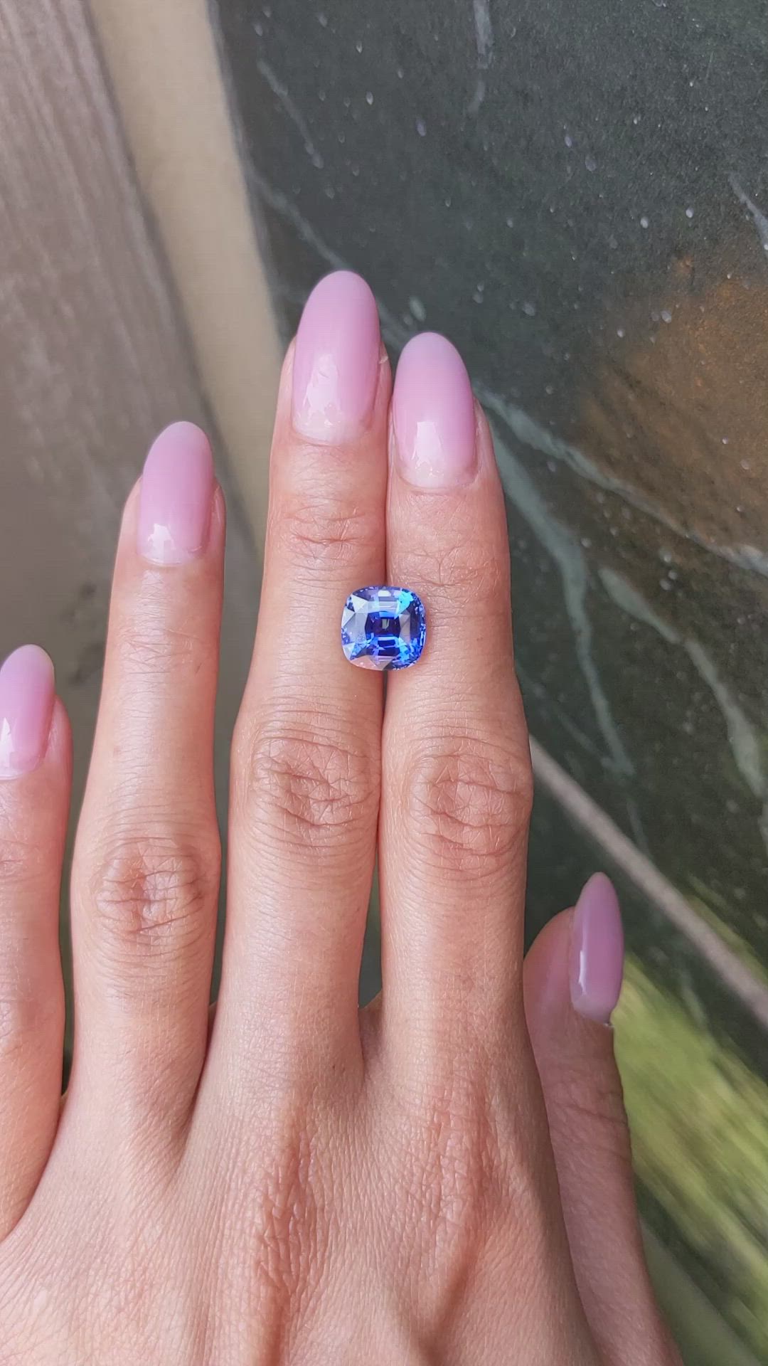 5.56 Ct. Blue Sapphire from Ceylon (Sri Lanka) Size Video