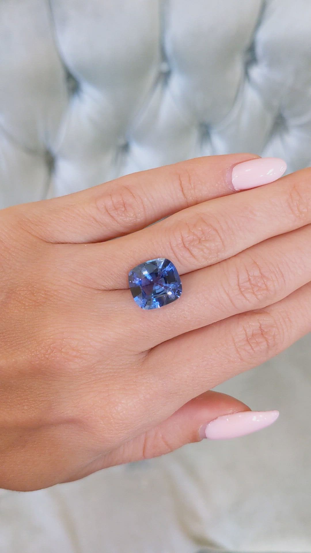 6.20 Ct. Blue Sapphire from Ceylon (Sri Lanka) Size Video
