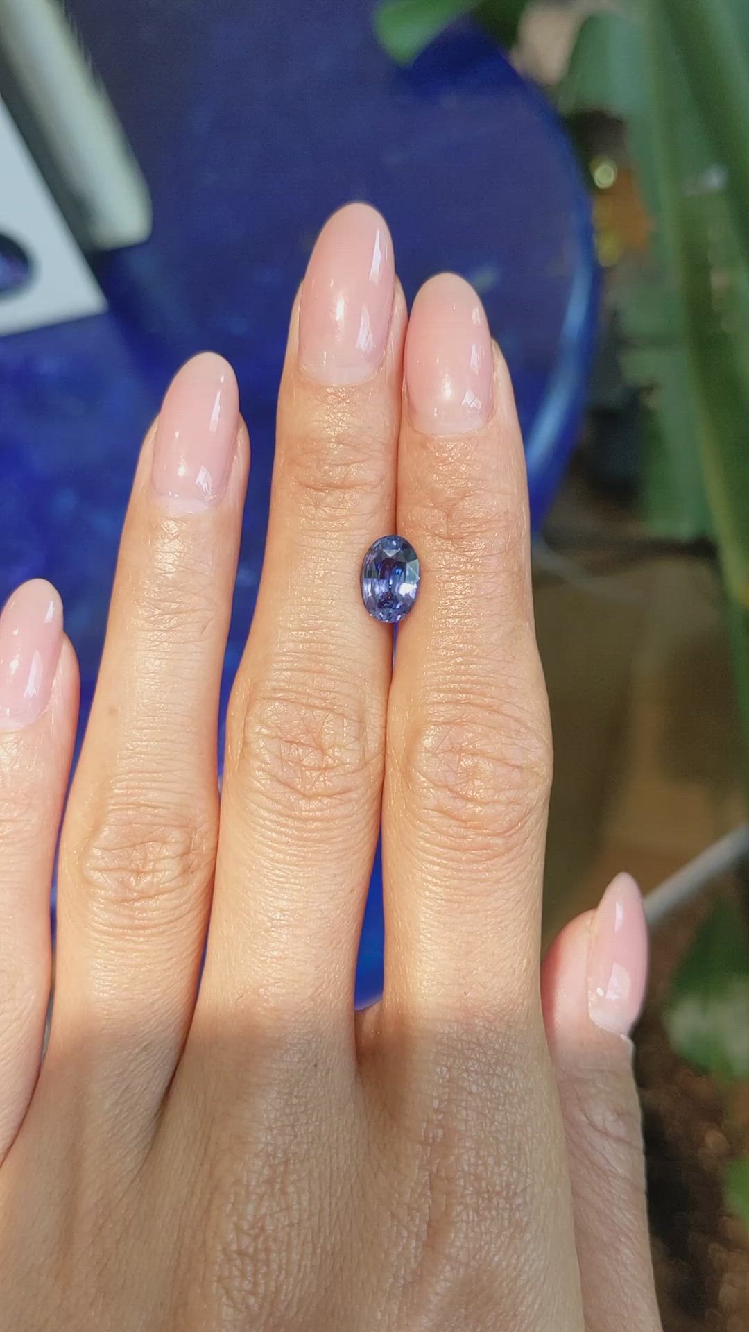2.20 Ct. Blue Sapphire from Ceylon (Sri Lanka) Size Video