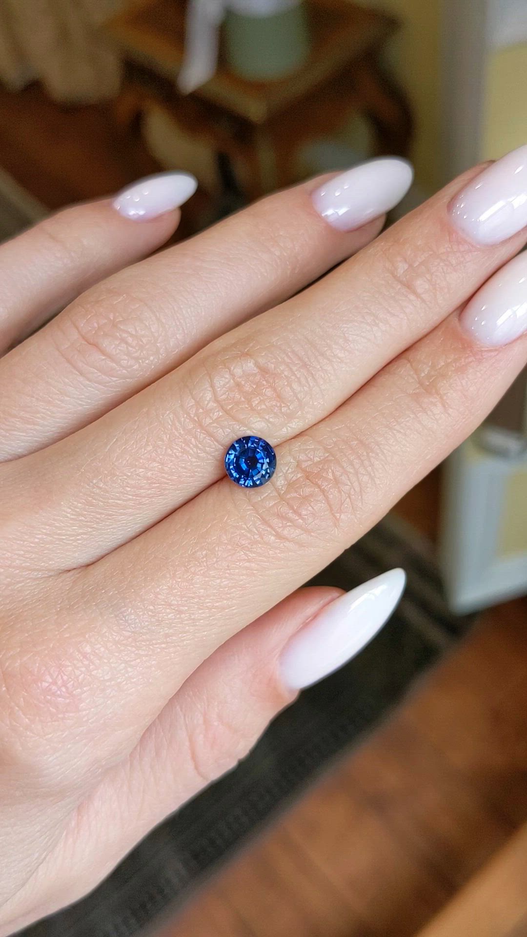 1.24 Ct. Blue Sapphire from Ceylon (Sri Lanka) Size Video