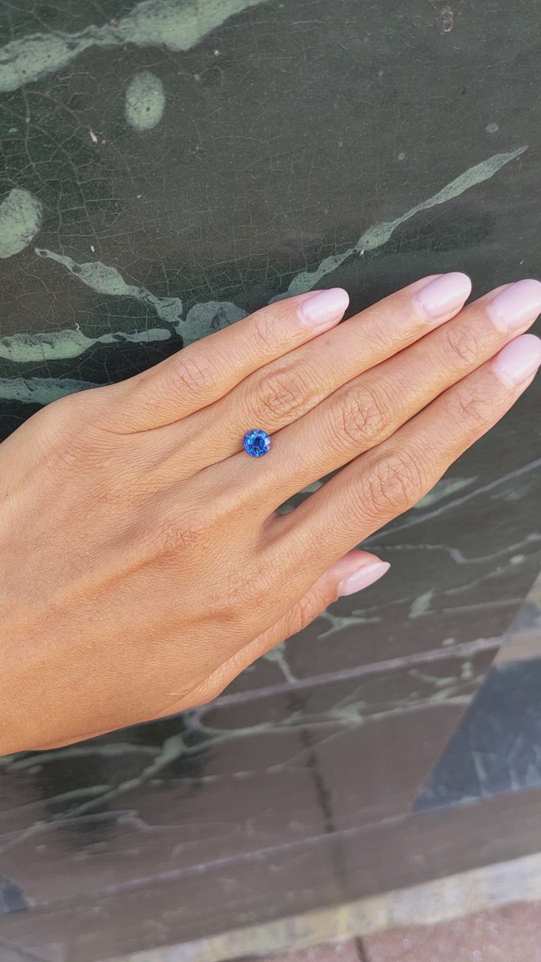 1.24 Ct. Blue Sapphire from Ceylon (Sri Lanka) Size Video