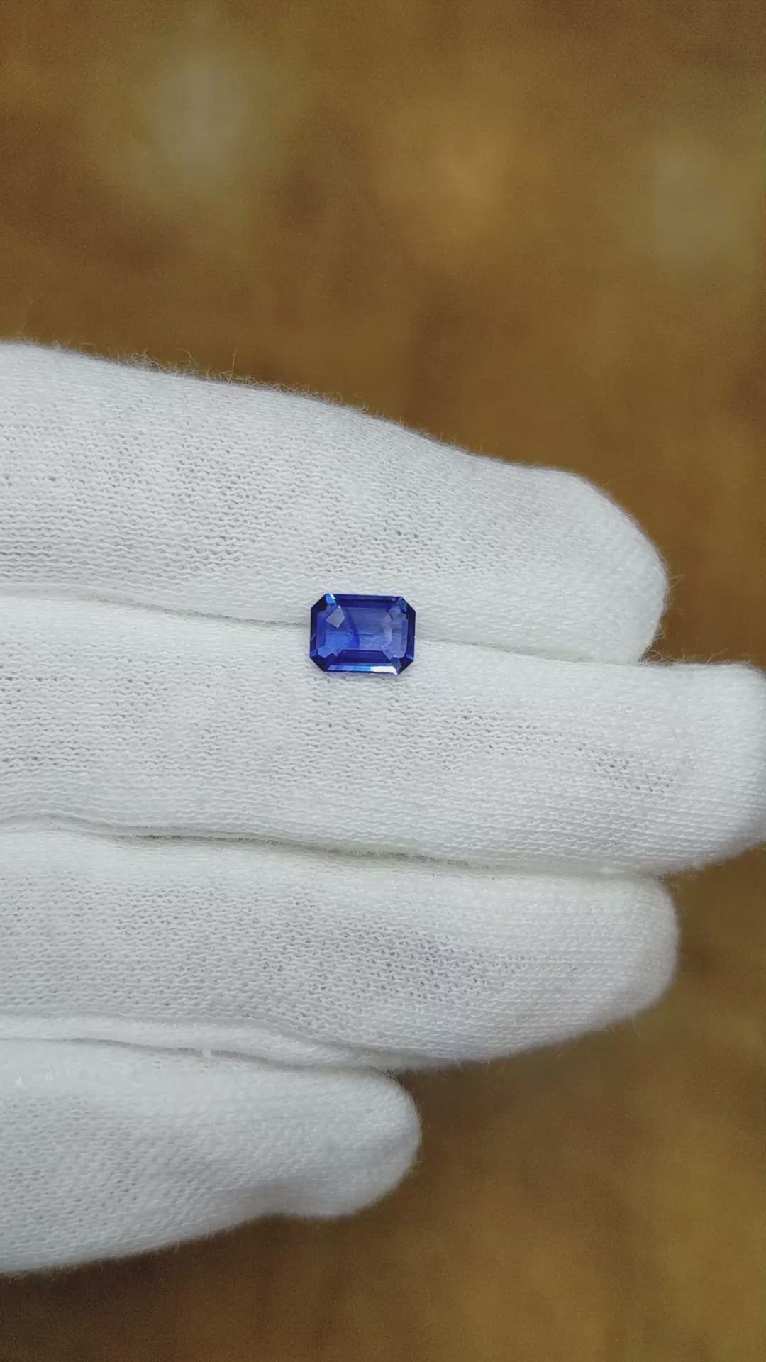 1.08 Ct. Blue Sapphire from Ceylon (Sri Lanka) Size Video