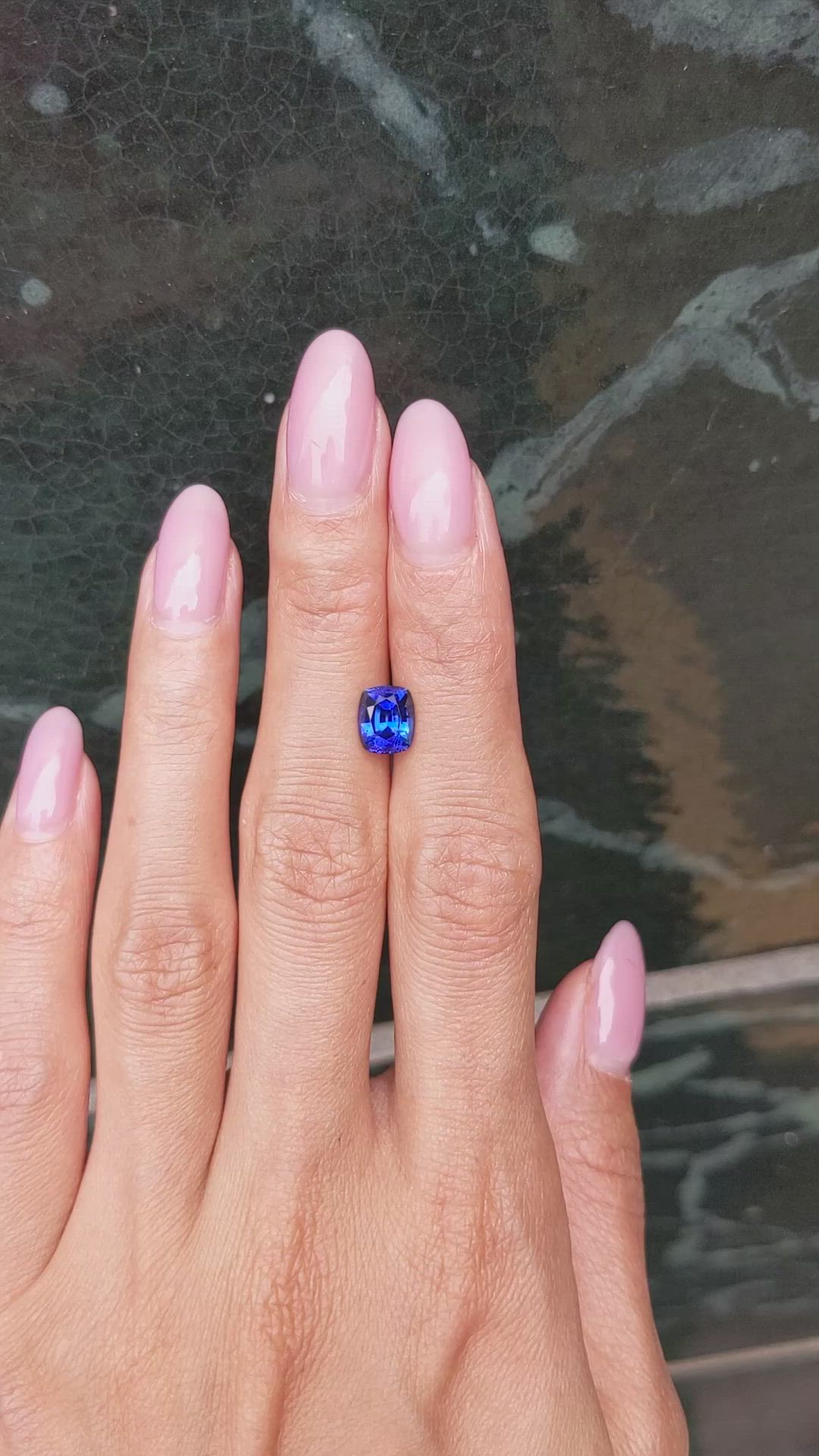 1.95 Ct. Blue Sapphire from Ceylon (Sri Lanka) Size Video