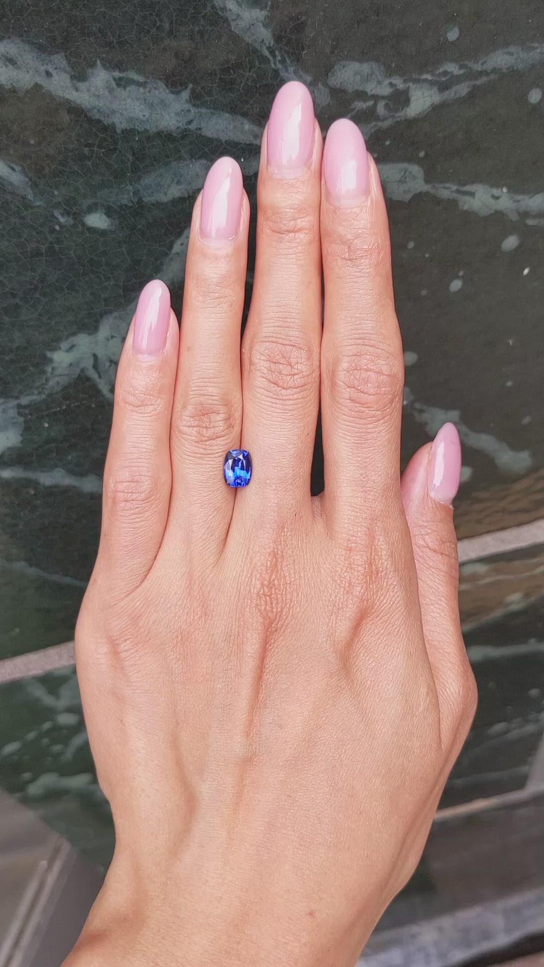 1.67 Ct. Blue Sapphire from Ceylon (Sri Lanka) Size Video