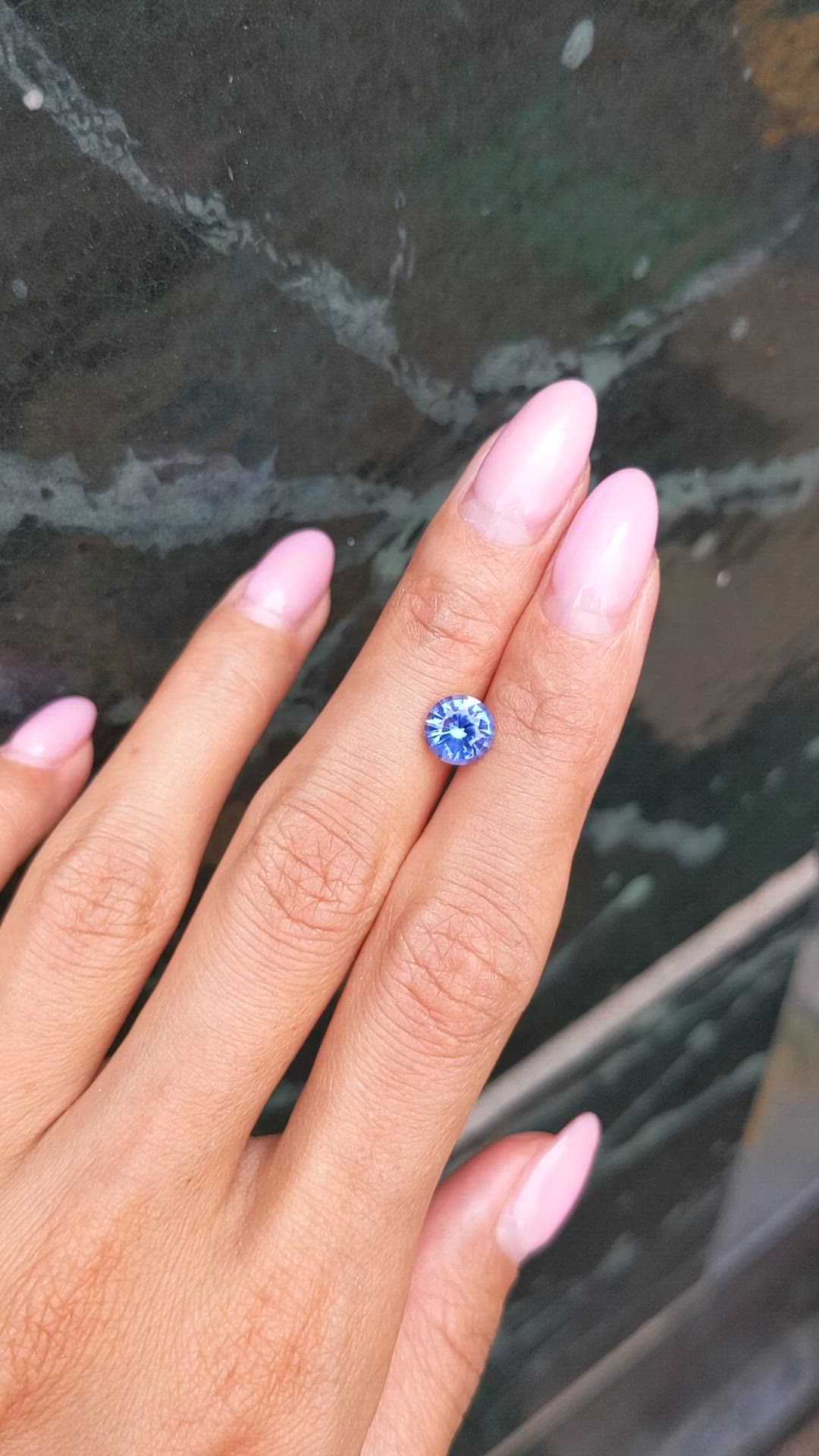 1.60 Ct. Blue Sapphire from Ceylon (Sri Lanka) Size Video
