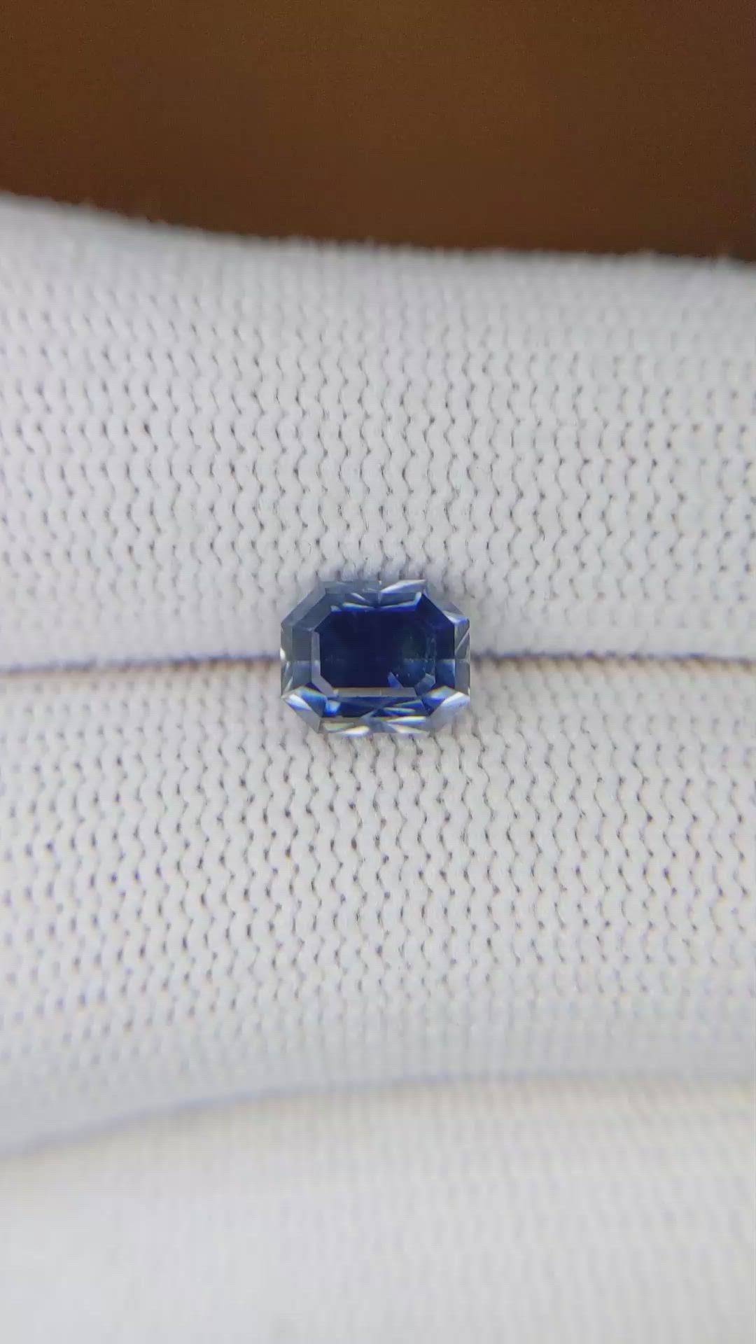 1.68 Ct. Greenish Blue Sapphire from Montana Size Video