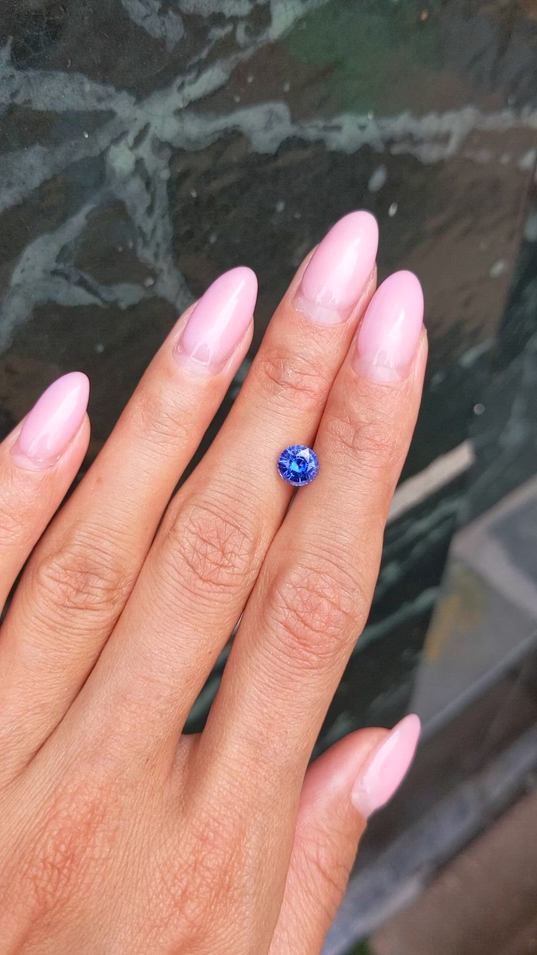 1.28 Ct. Blue Sapphire from Ceylon (Sri Lanka) Size Video