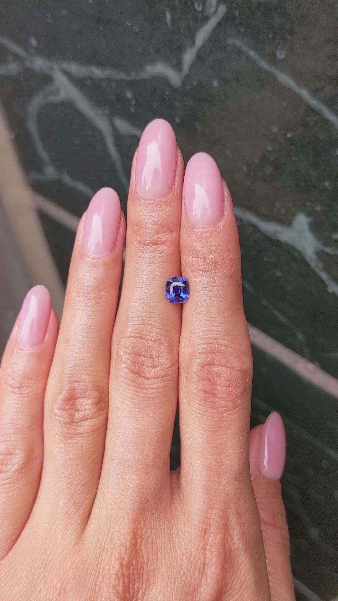 1.22 Ct. Blue Sapphire from Ceylon (Sri Lanka) Size Video