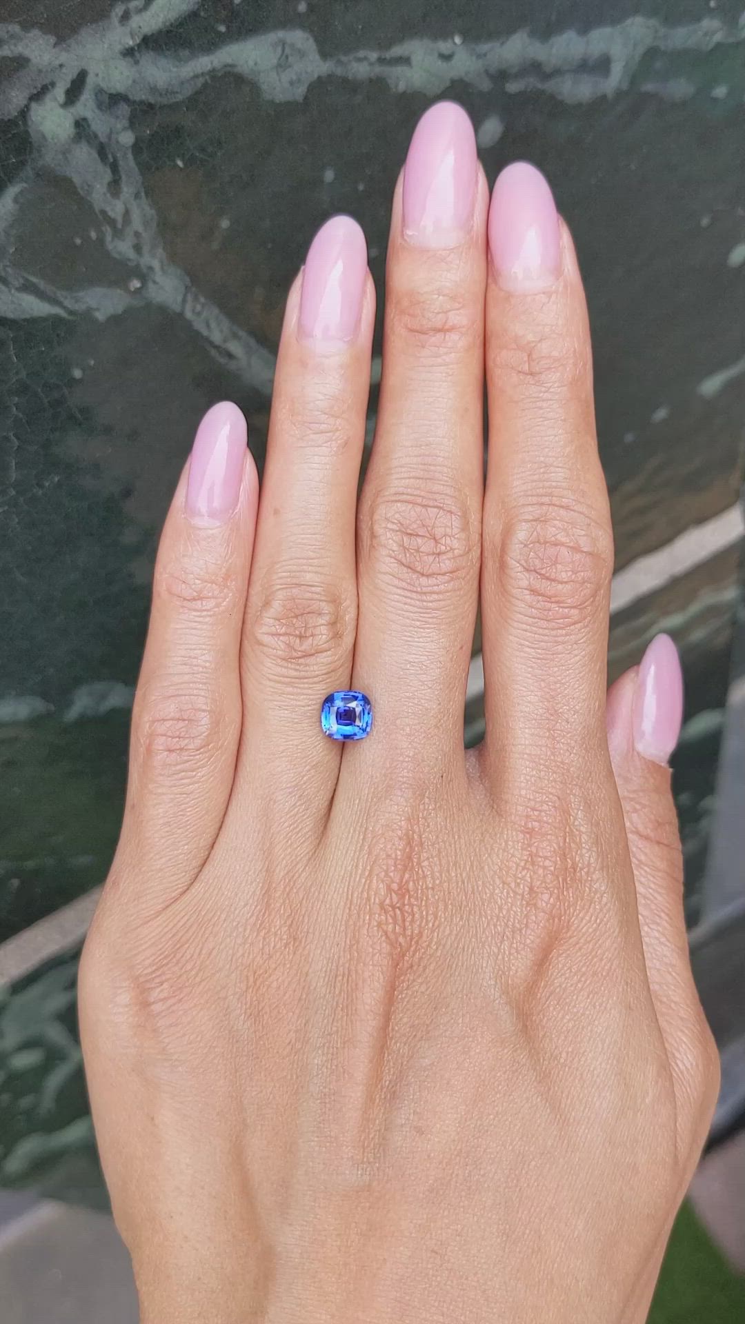 1.58 Ct. Blue Sapphire from Ceylon (Sri Lanka) Size Video