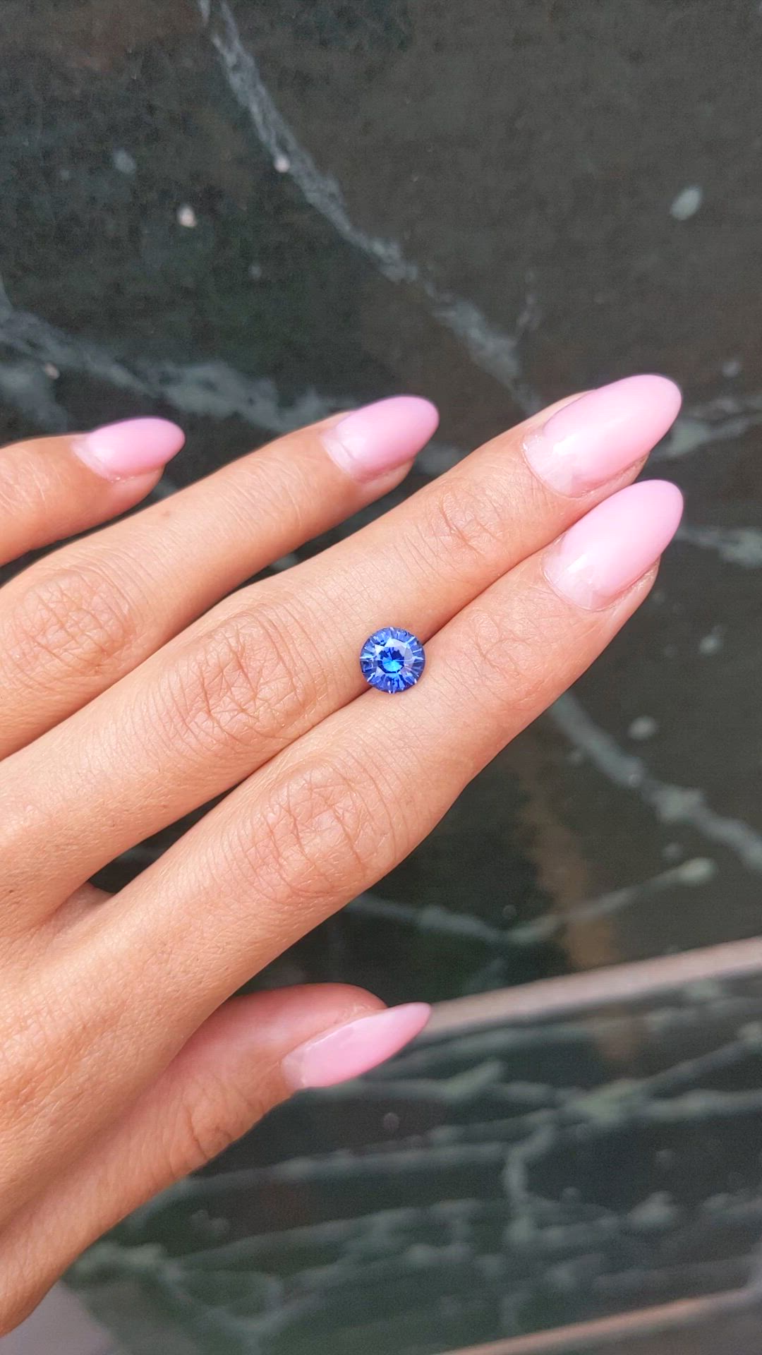 1.62 Ct. Blue Sapphire from Ceylon (Sri Lanka) Size Video