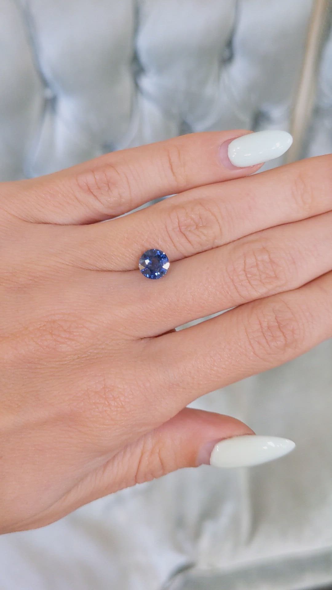 1.49 Ct. Blue Sapphire from Ceylon (Sri Lanka) Size Video