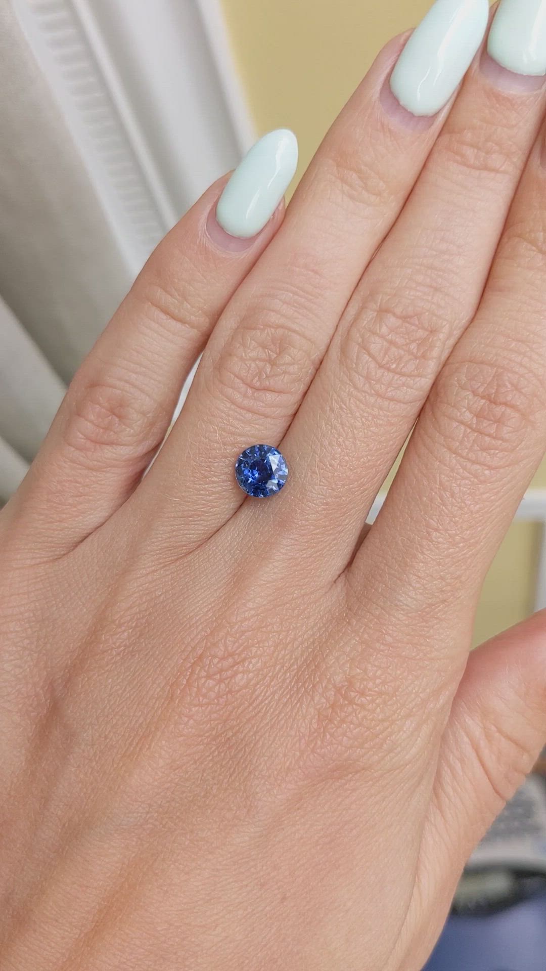 1.49 Ct. Blue Sapphire from Ceylon (Sri Lanka) Size Video