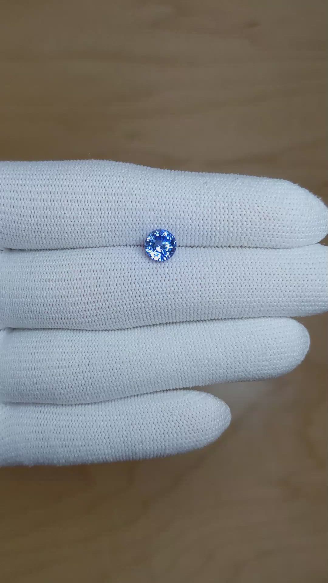 1.65 Ct. Blue Sapphire from Ceylon (Sri Lanka) Size Video