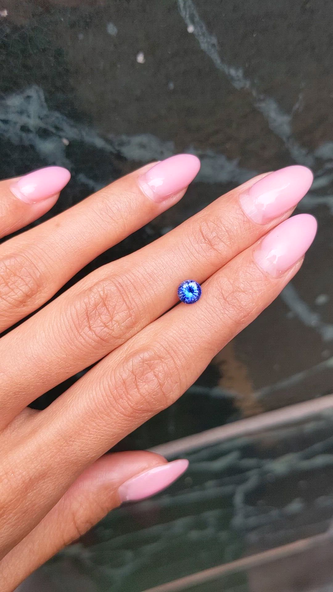 0.92 Ct. Blue Sapphire from Ceylon (Sri Lanka) Size Video
