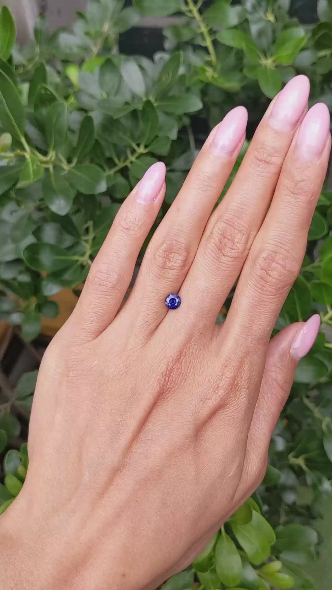 0.77 Ct. Blue Sapphire from Ceylon (Sri Lanka) Size Video