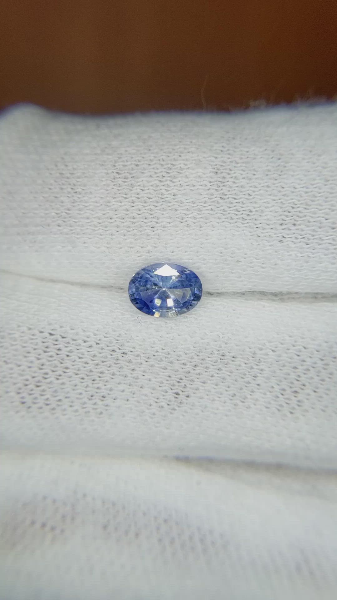 0.77 Ct. Blue Sapphire from Ceylon (Sri Lanka) Size Video