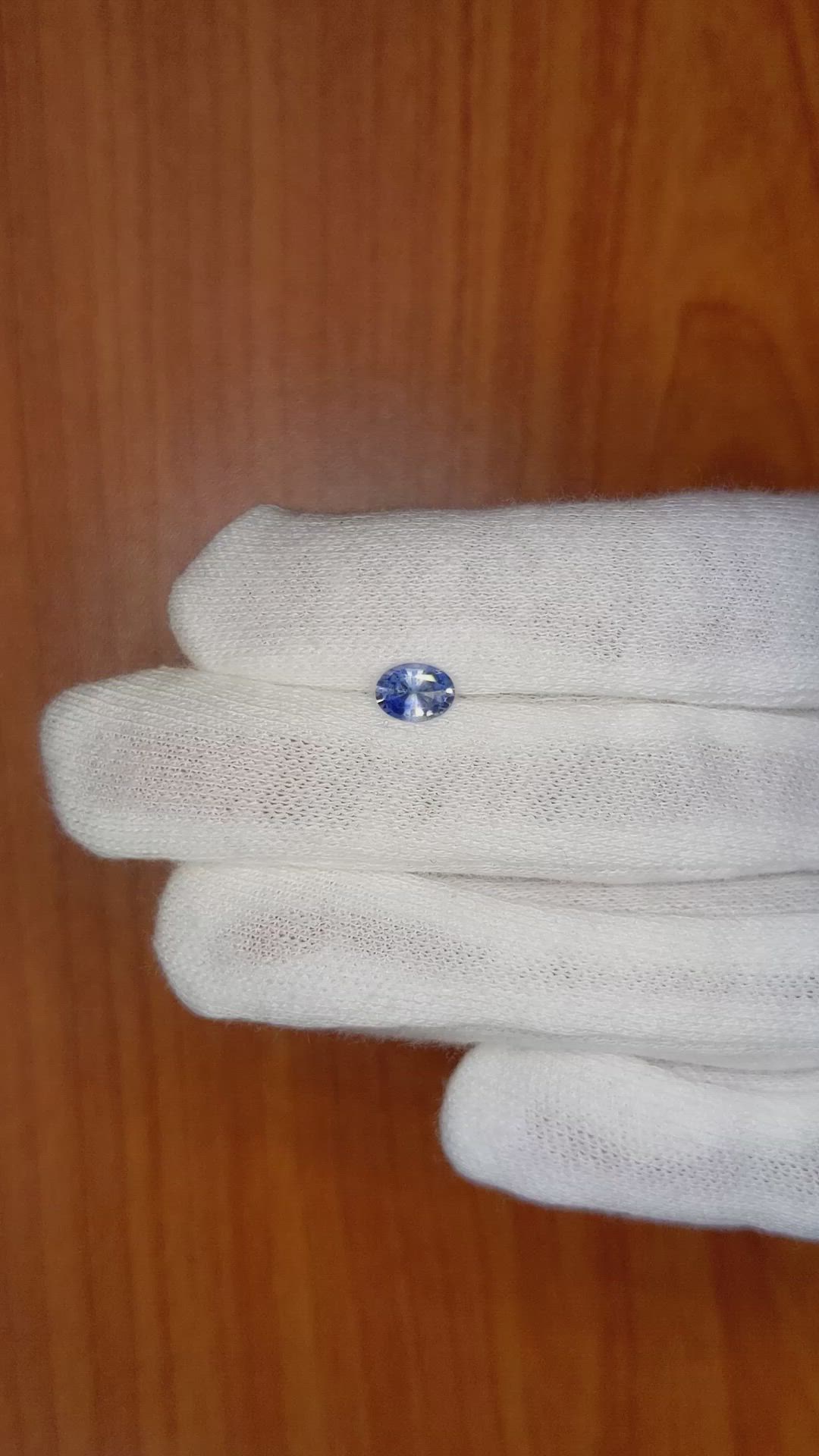 0.77 Ct. Blue Sapphire from Ceylon (Sri Lanka) Size Video