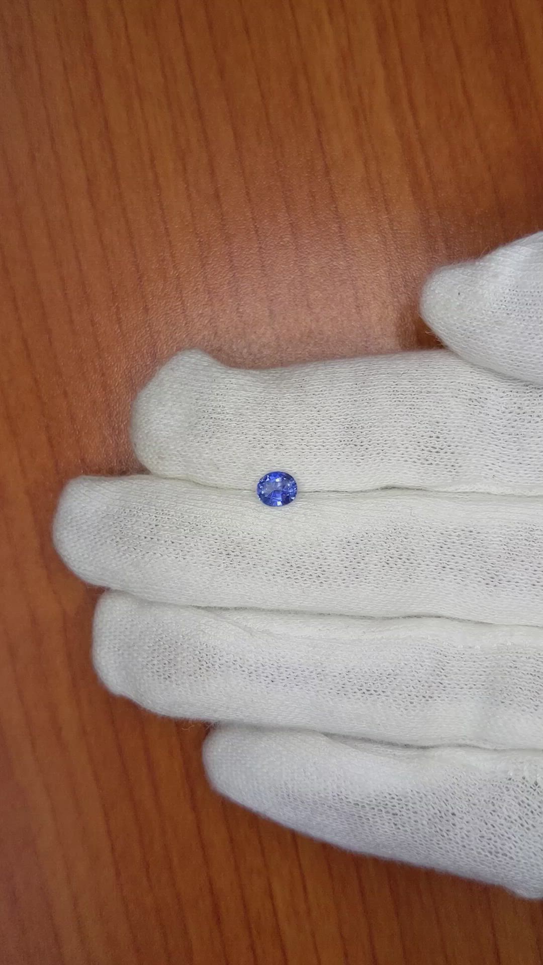 0.52 Ct. Blue Sapphire from Ceylon (Sri Lanka) Size Video