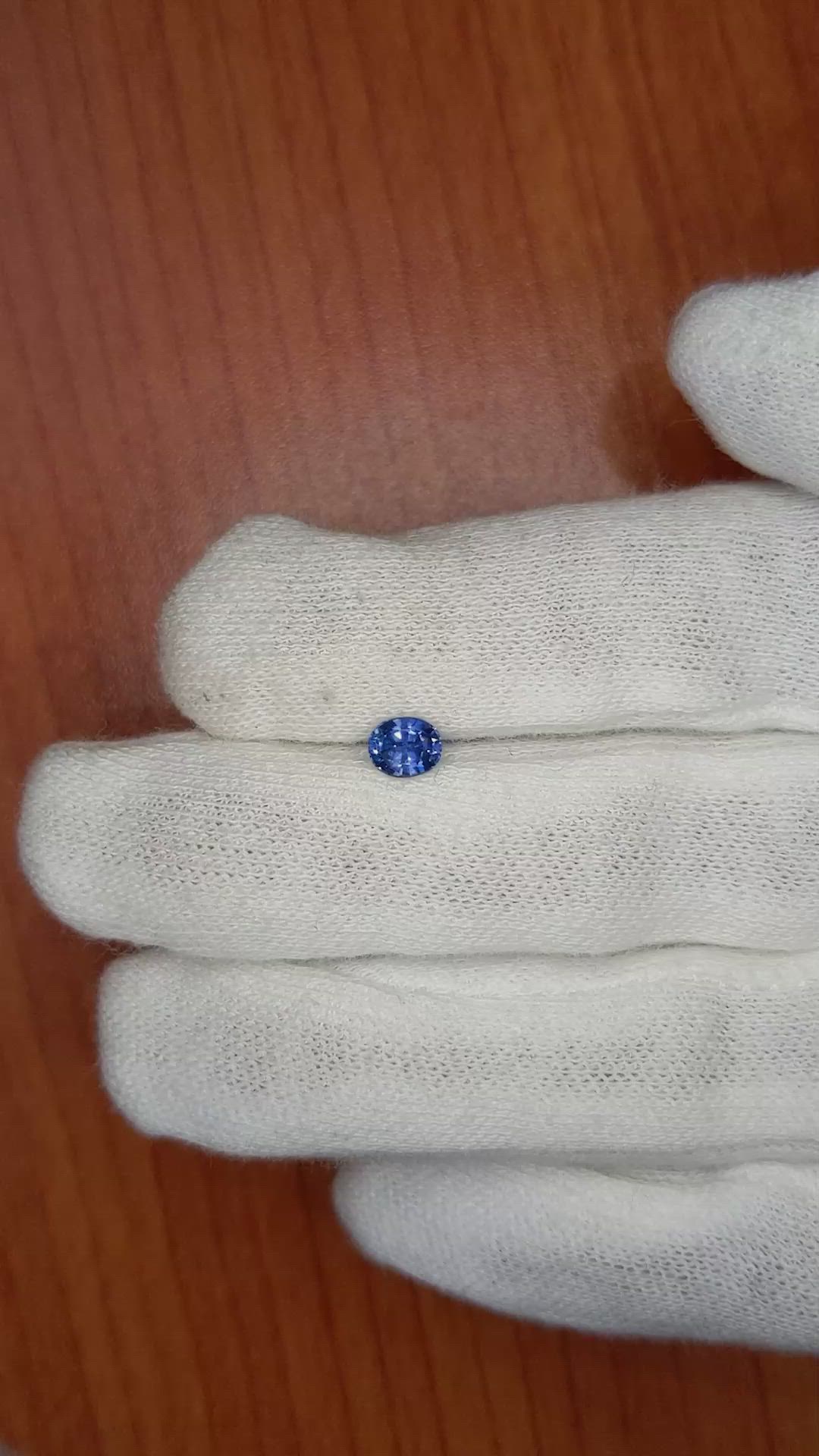 0.57 Ct. Blue Sapphire from Ceylon (Sri Lanka) Size Video