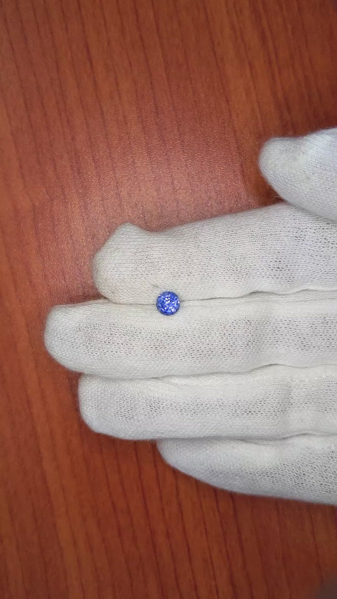 0.69 Ct. Blue Sapphire from Ceylon (Sri Lanka) Size Video
