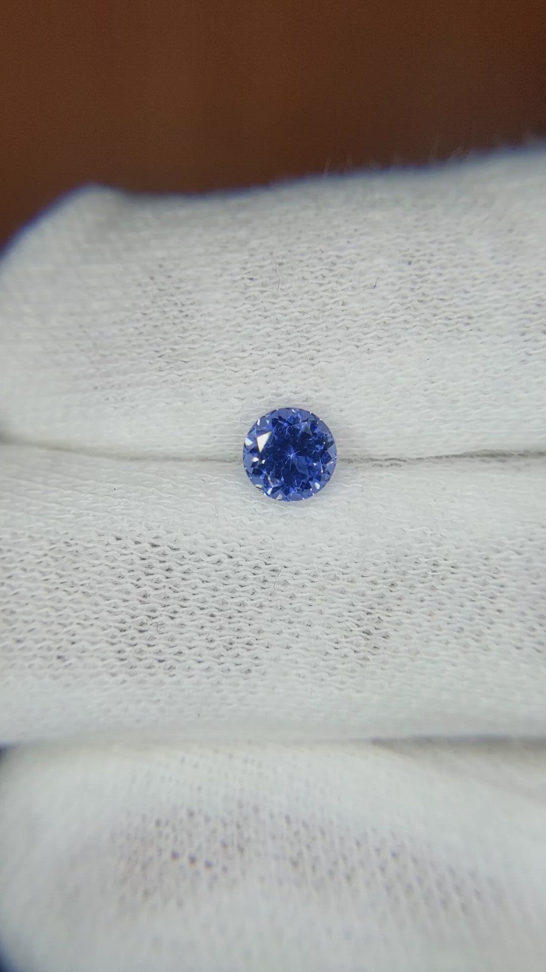 0.69 Ct. Blue Sapphire from Ceylon (Sri Lanka) Size Video
