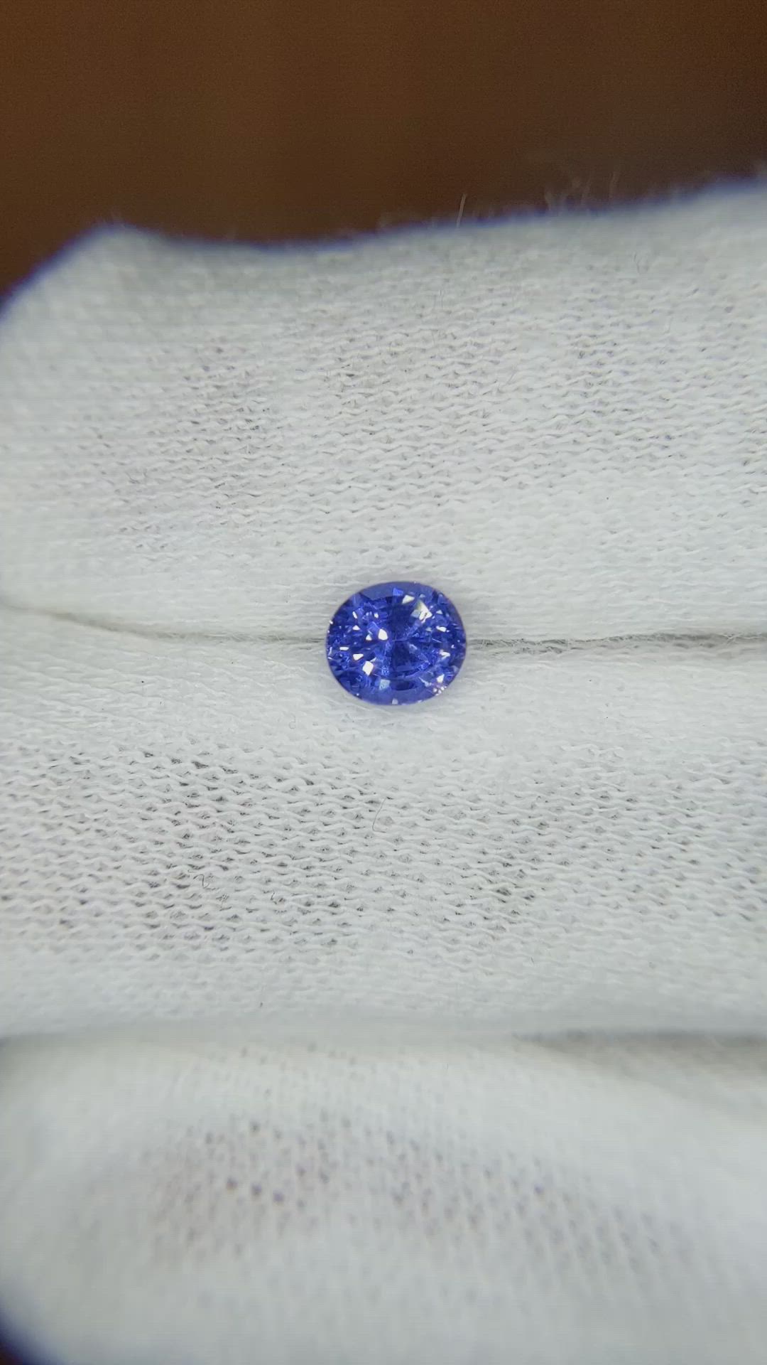0.71 Ct. Blue Sapphire from Ceylon (Sri Lanka) Size Video