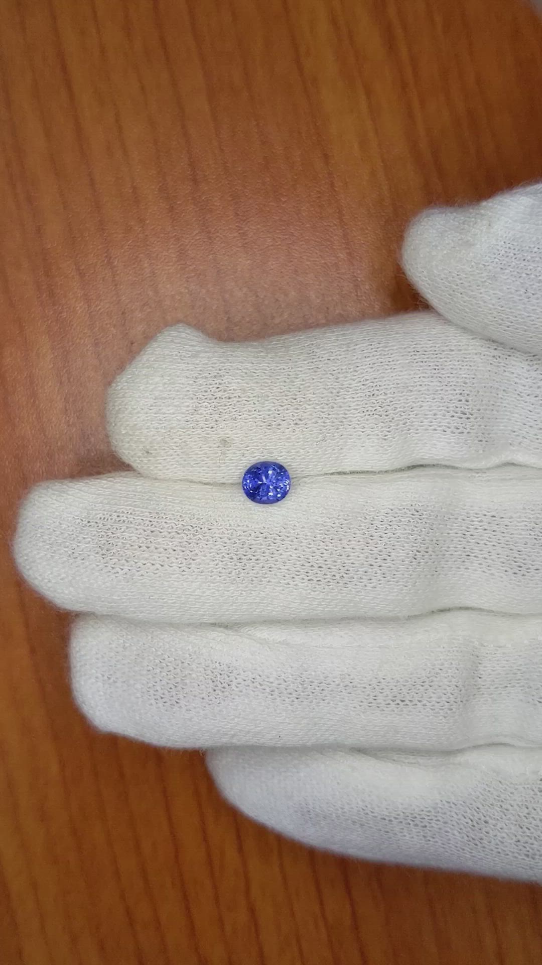 0.71 Ct. Blue Sapphire from Ceylon (Sri Lanka) Size Video