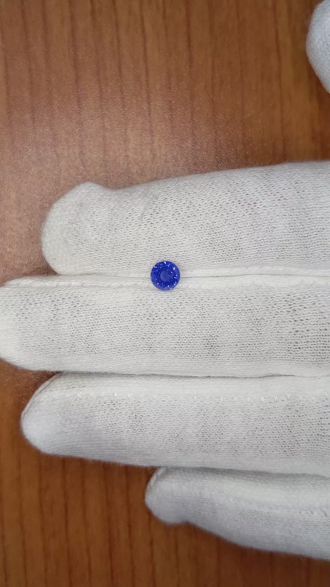 0.67 Ct. Blue Sapphire from Ceylon (Sri Lanka) Size Video