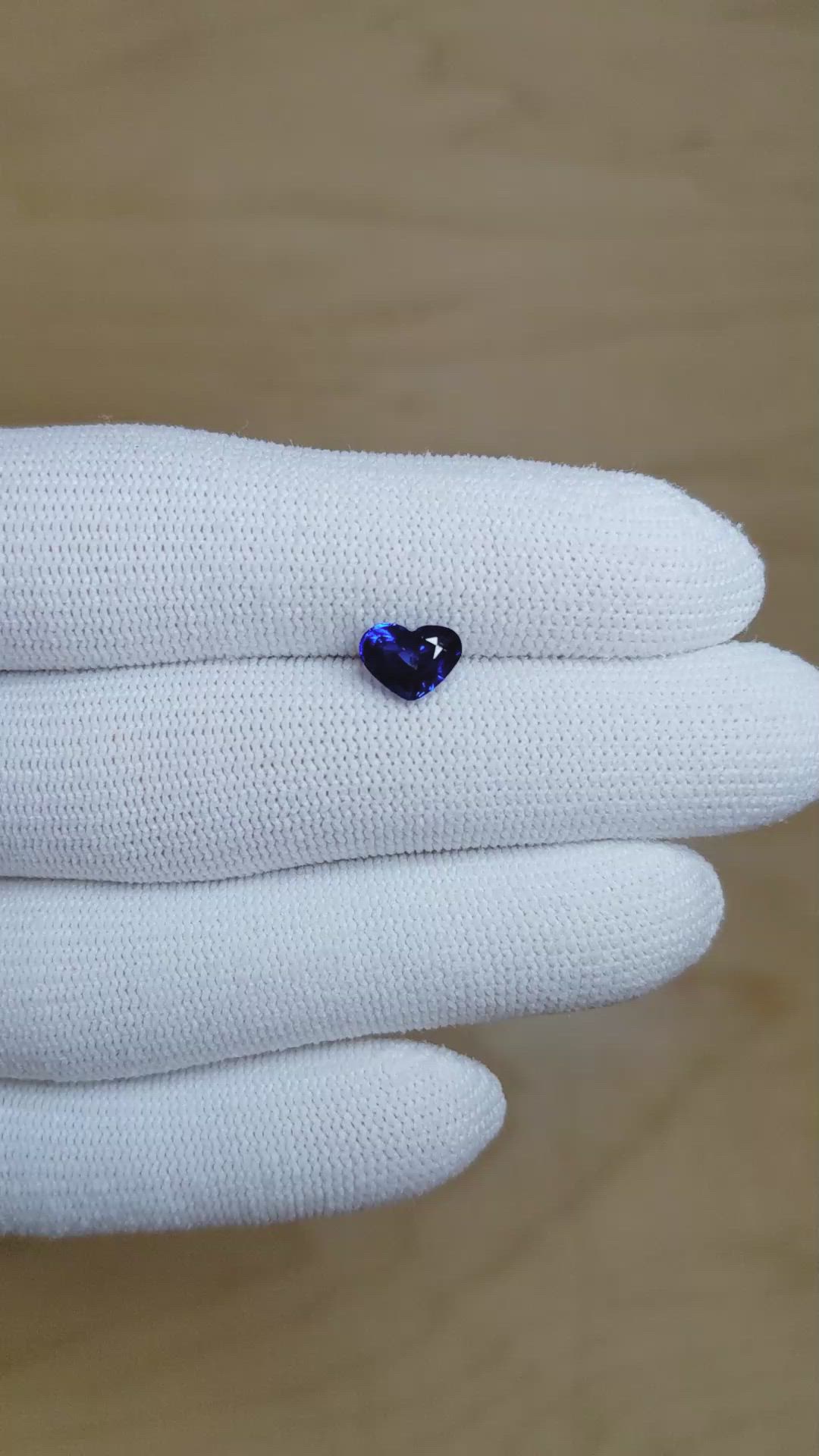 1.56 Ct. Blue Sapphire from Ceylon (Sri Lanka) Size Video
