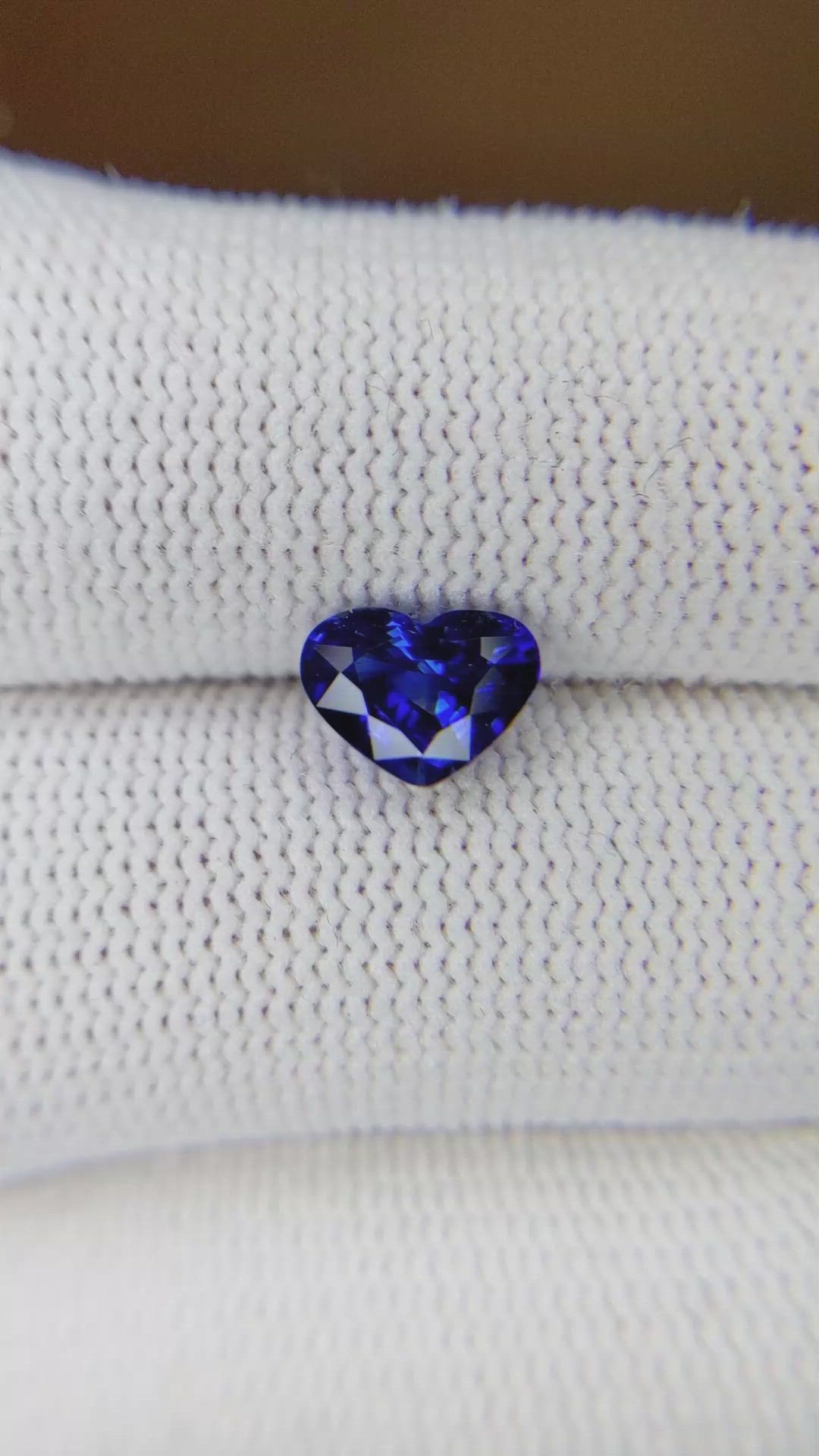 1.56 Ct. Blue Sapphire from Ceylon (Sri Lanka) Size Video