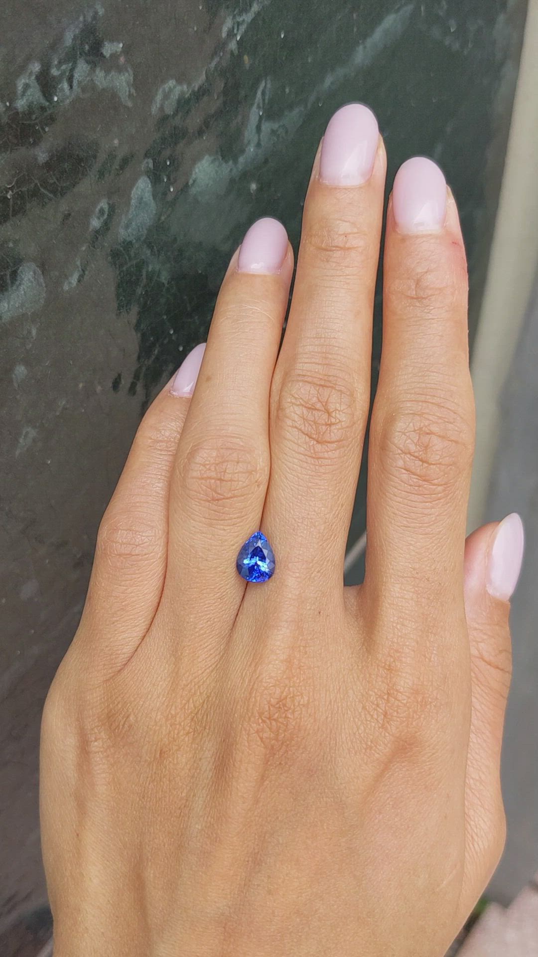 1.62 Ct. Blue Sapphire from Ceylon (Sri Lanka) Size Video