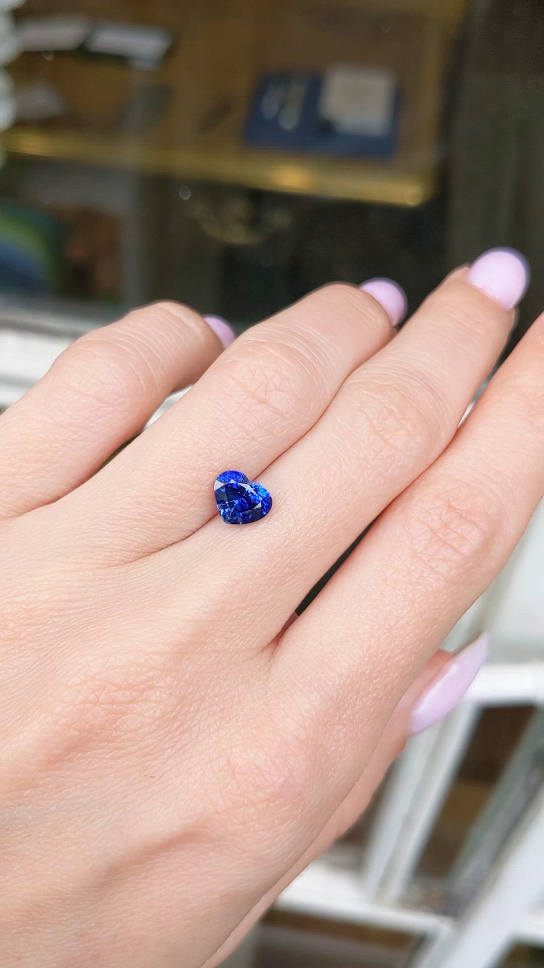1.67 Ct. Sapphire from Ceylon (Sri Lanka) Size Video