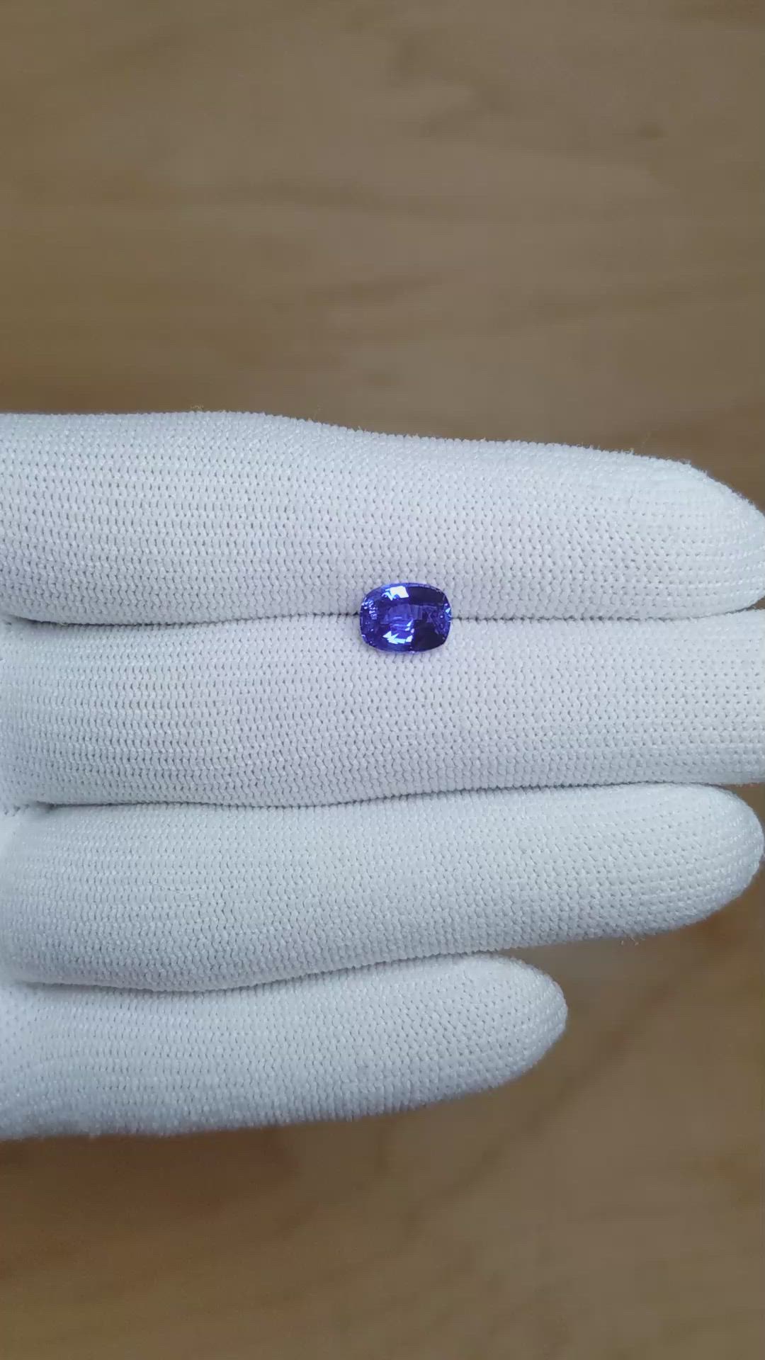 1.97 Ct. Blue Sapphire from Ceylon (Sri Lanka) Size Video
