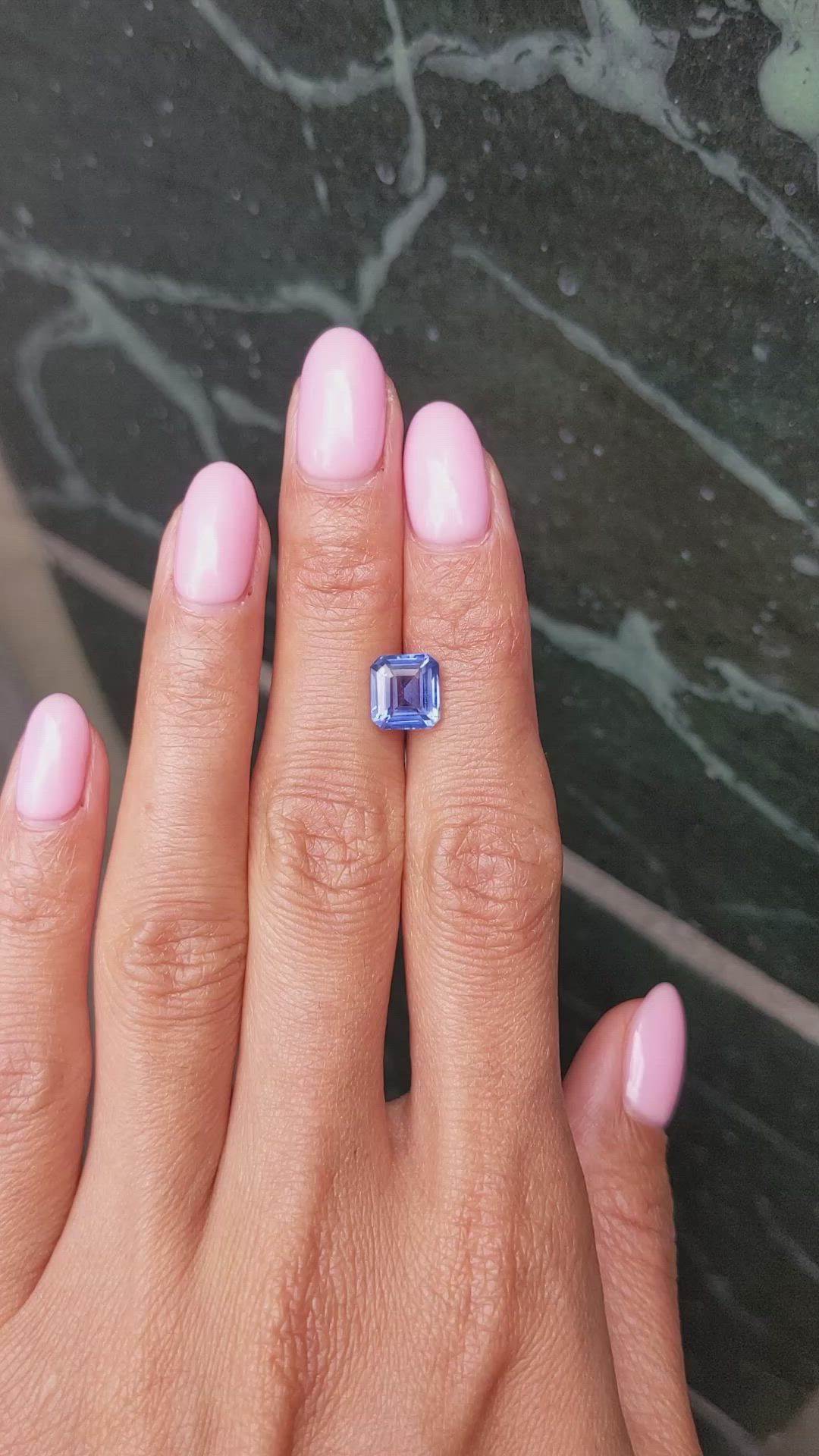 3.04 Ct. Blue Sapphire from Ceylon (Sri Lanka) Size Video