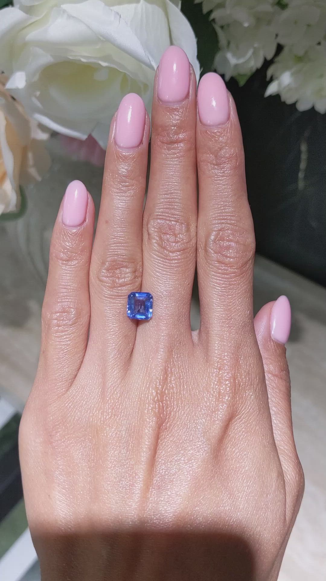 3.04 Ct. Blue Sapphire from Ceylon (Sri Lanka) Size Video