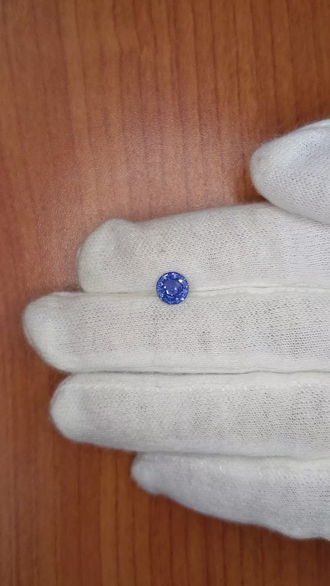 1.28 Ct. Blue Sapphire from Ceylon (Sri Lanka) Size Video