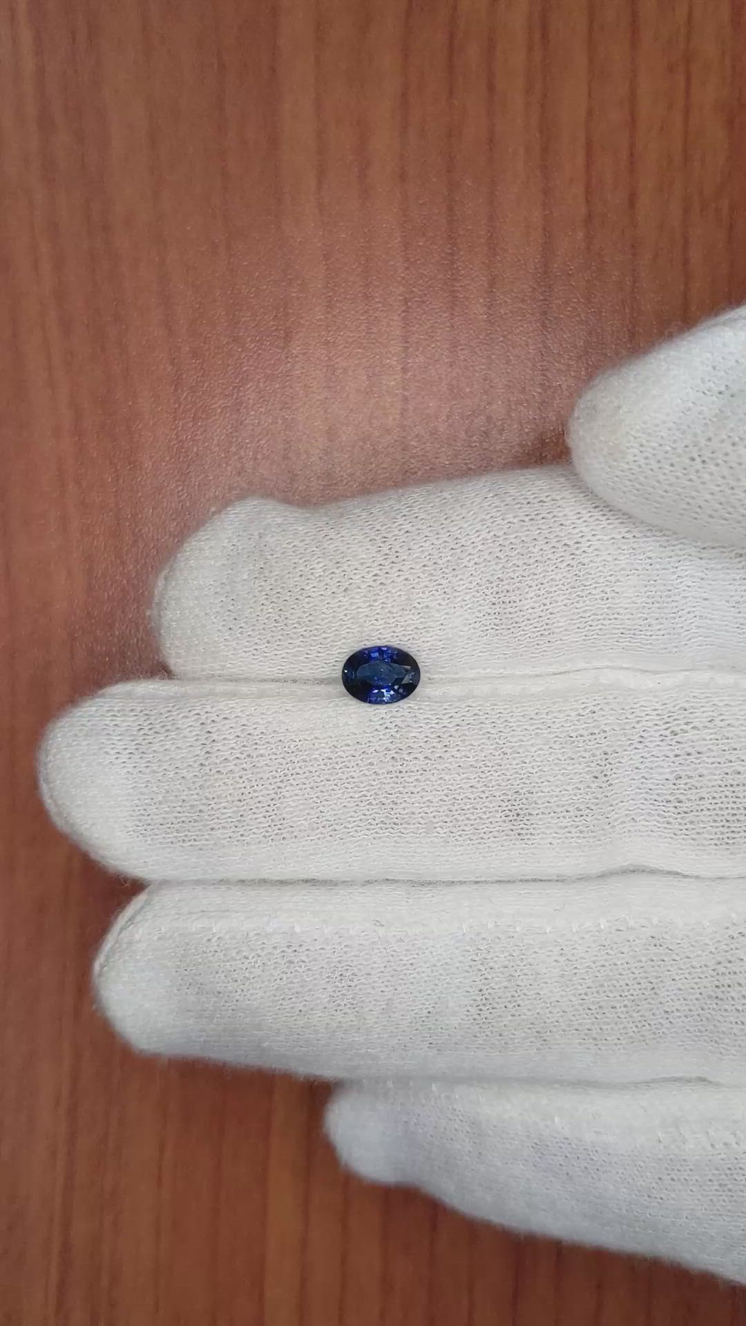 0.73 Ct. Blue Sapphire from Ceylon (Sri Lanka) Size Video