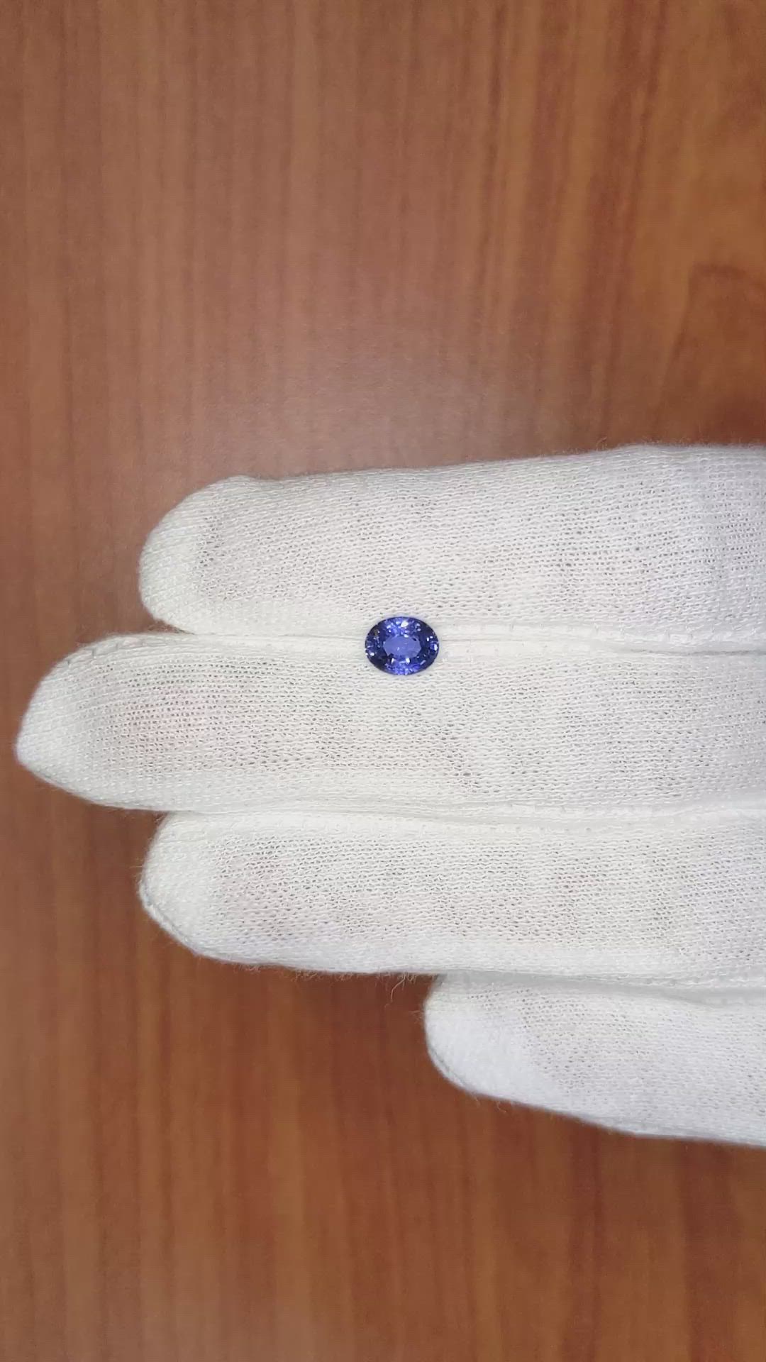 0.93 Ct. Blue Sapphire from Ceylon (Sri Lanka) Size Video