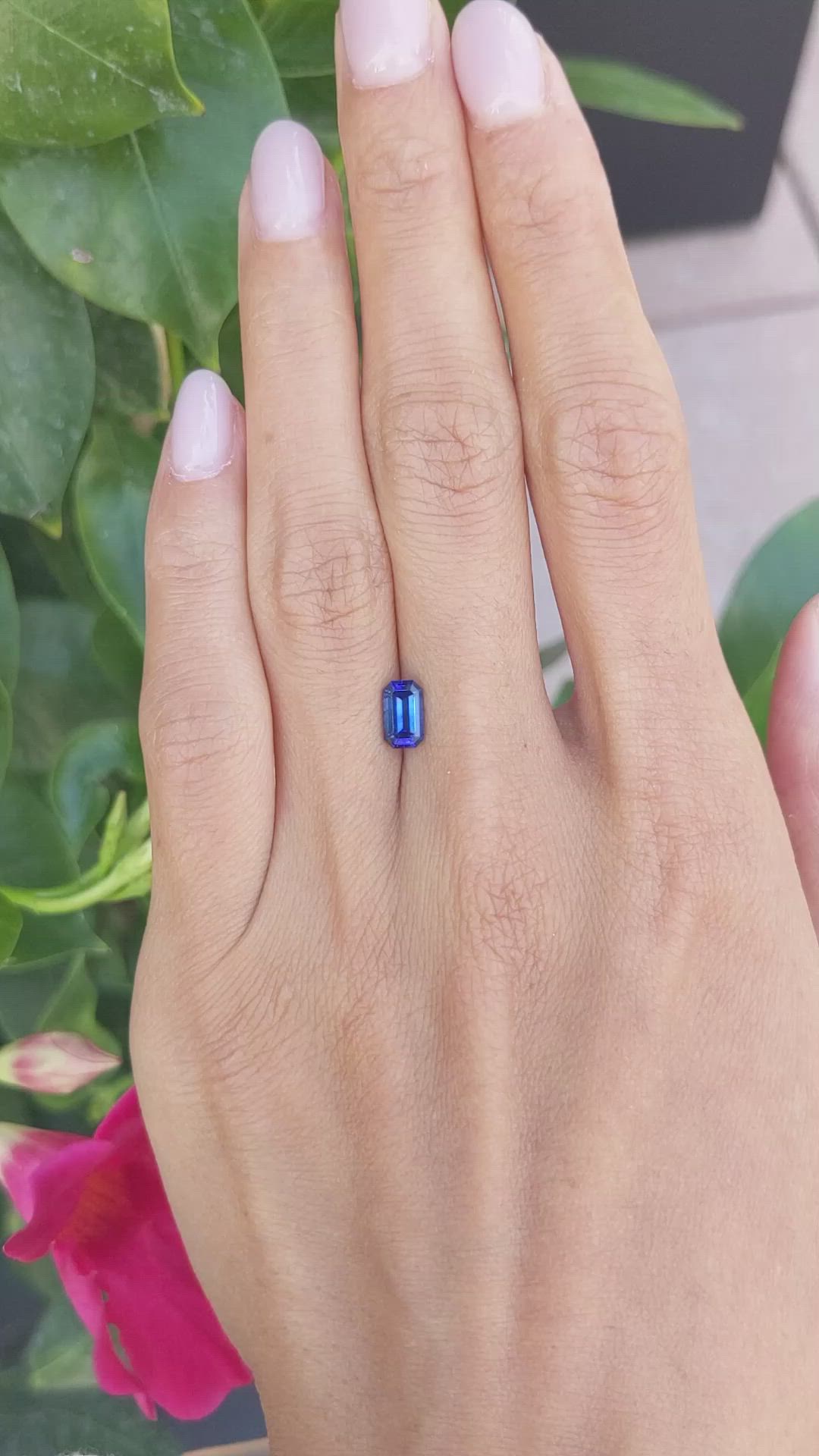 1.20 Ct. Blue Sapphire from Ceylon (Sri Lanka) Size Video